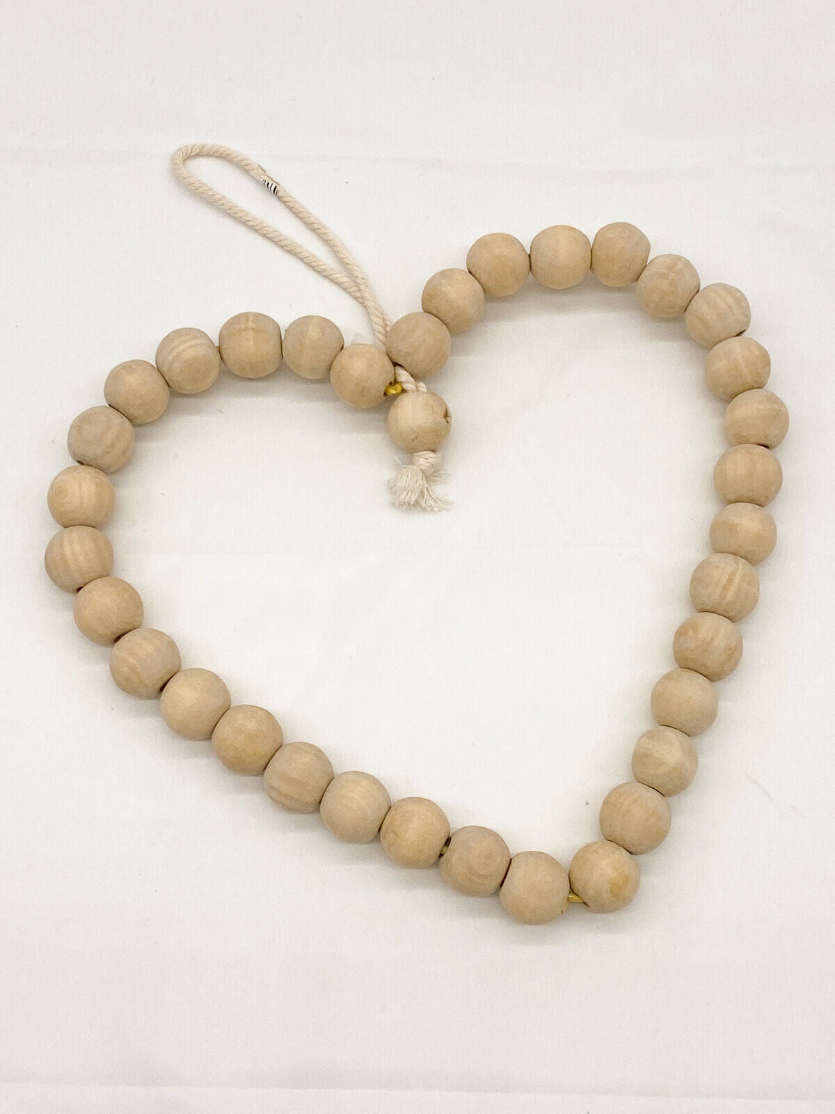 BOHO HERZ AUS HOLZKUGELN