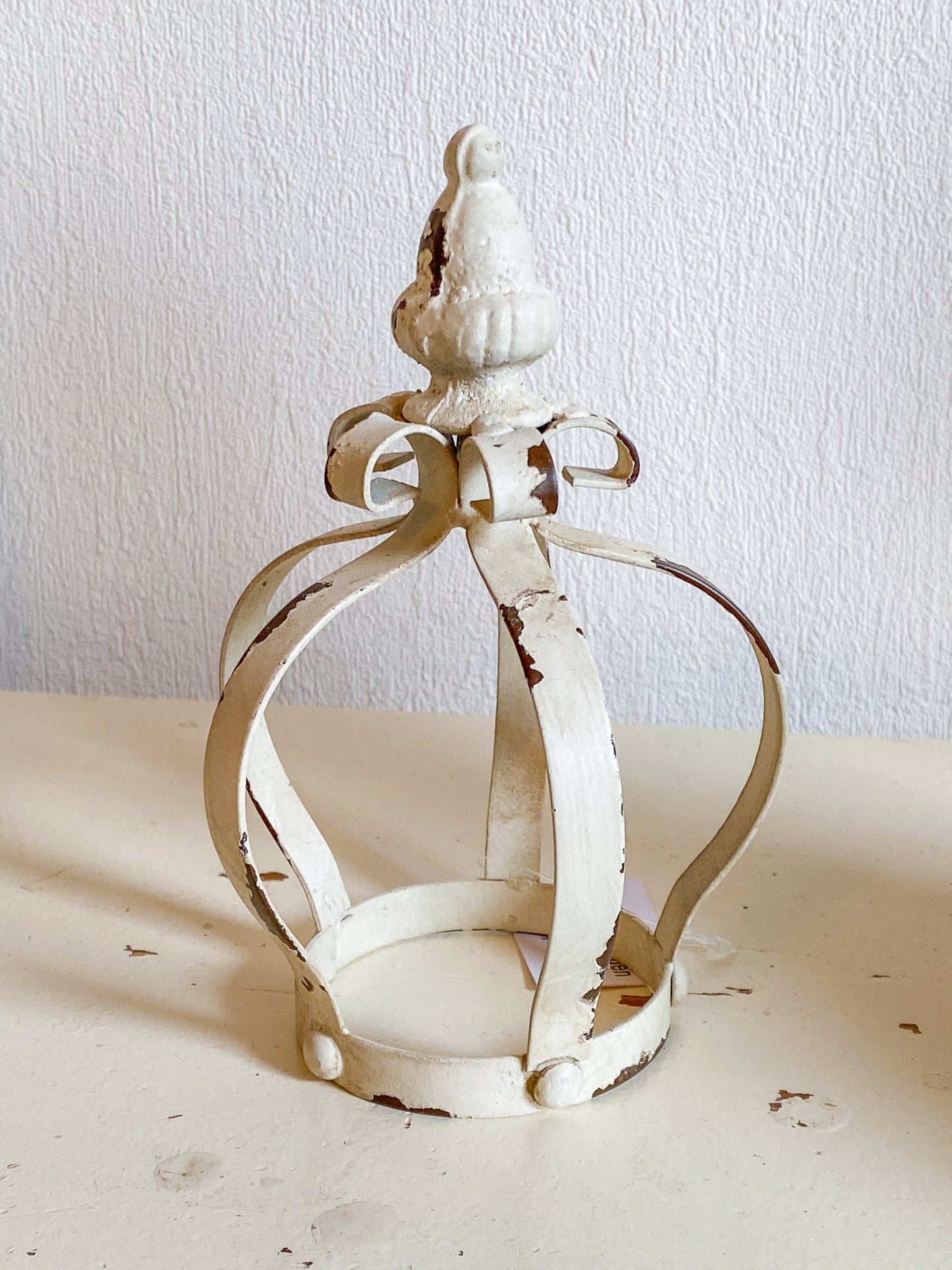 MINI KRONE SHABBY WEISS