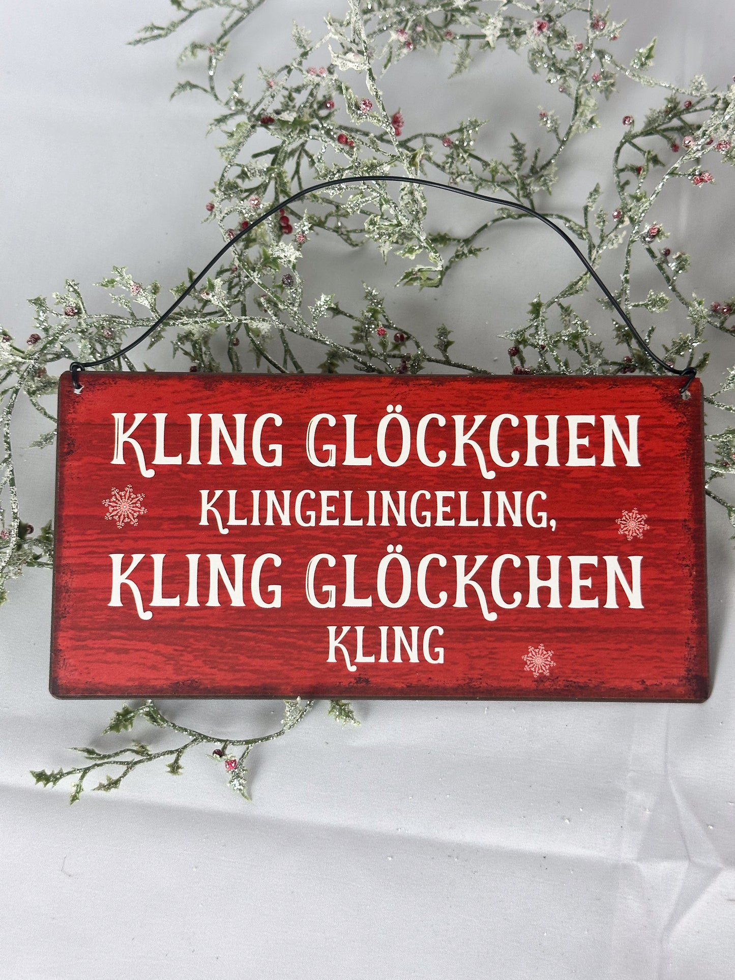 METALL SCHILD " KLING GLÖCKCHEN "