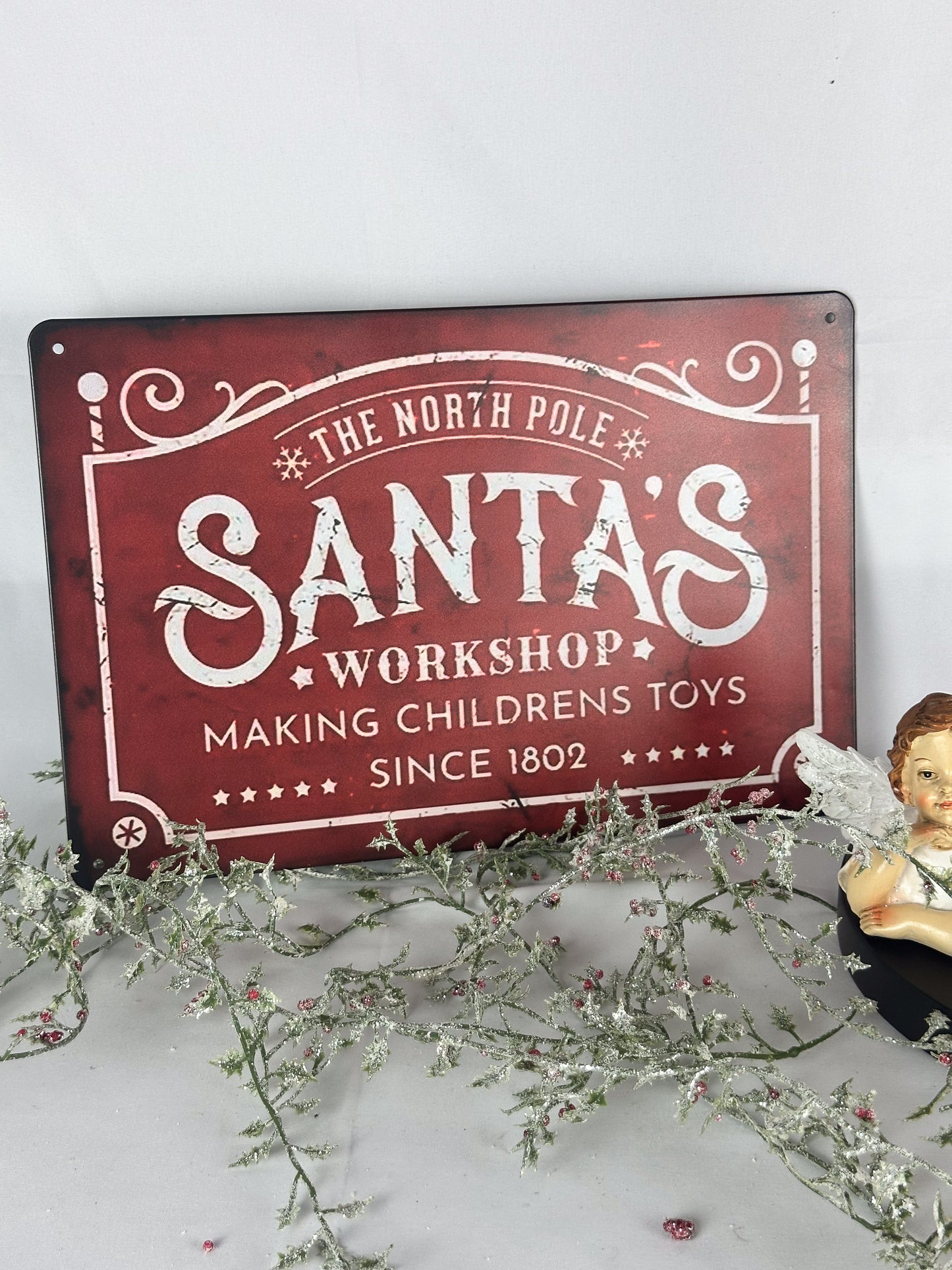 METALL SCHILD SANTA`S WORKSHOP
