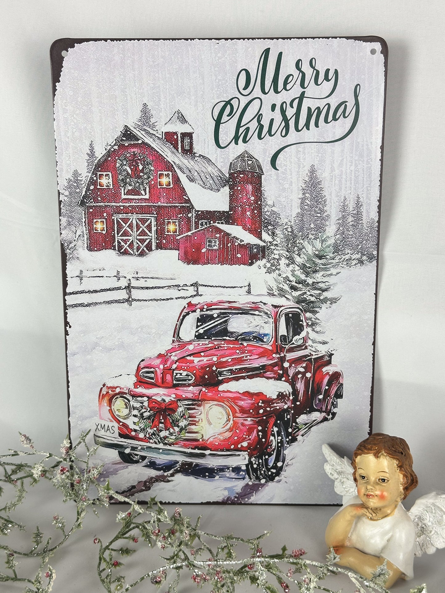 METALL SCHILD " MAERRY CHRISTMAS "