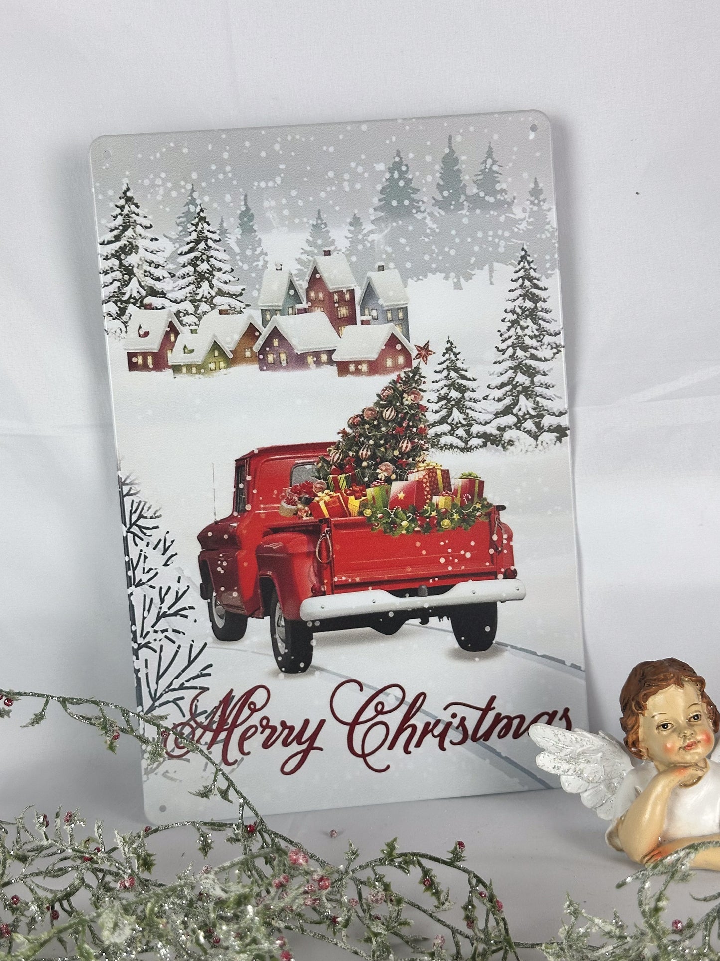METALL SCHILD " MERRY CHRISTMAS "