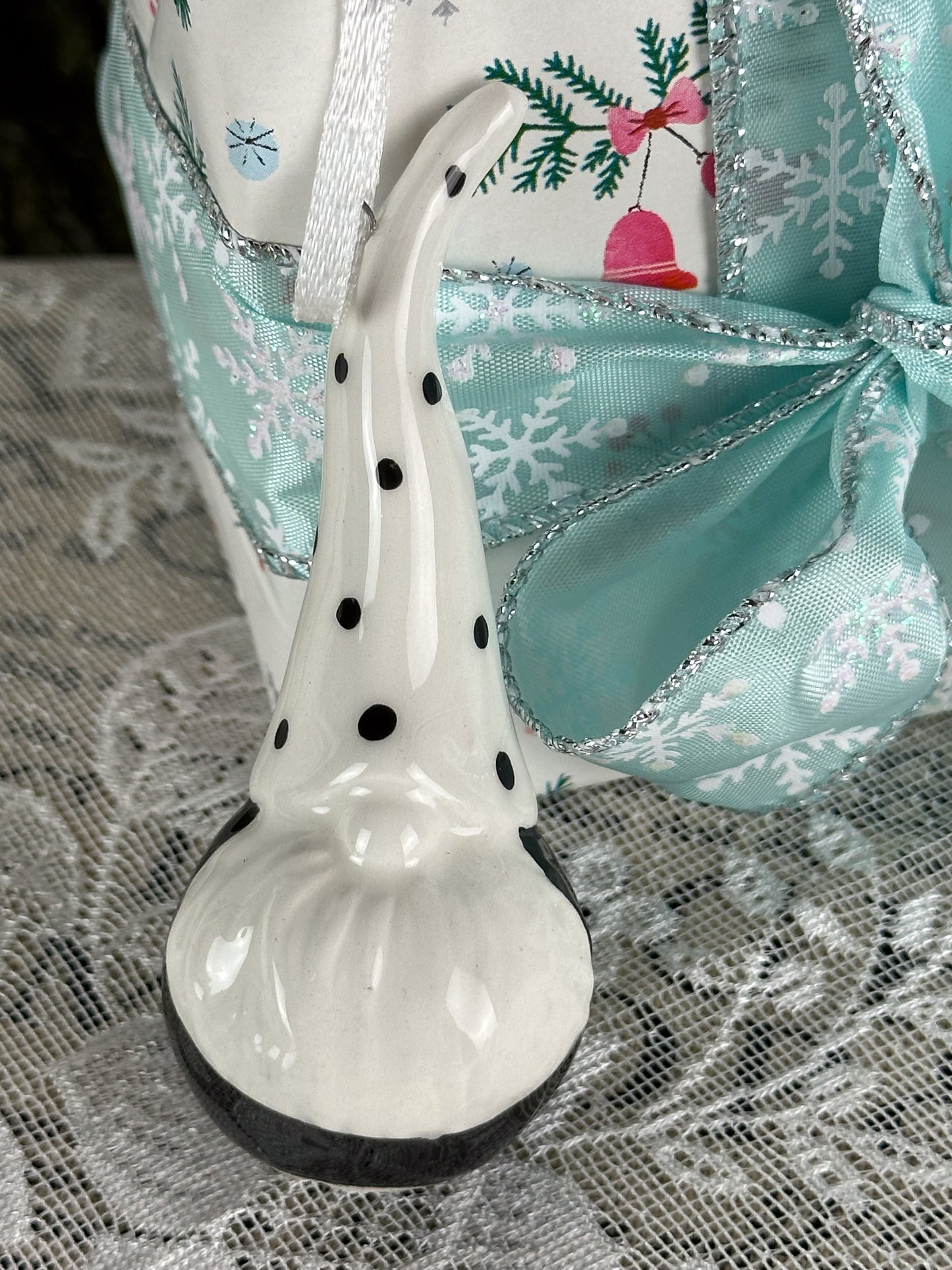 BAUMSCHMUCK WICHTEL WEIß SCHWARZ