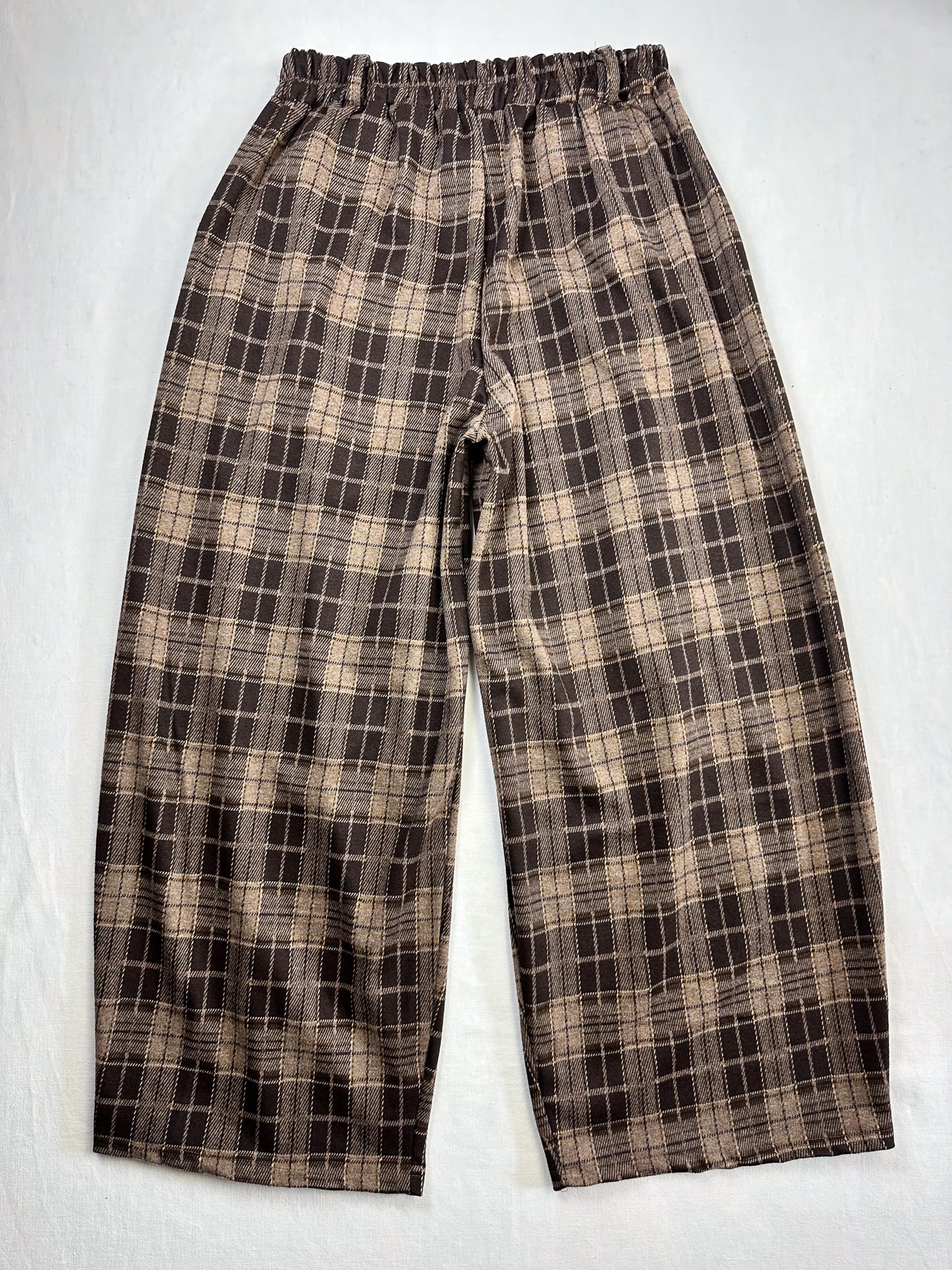 BALLONHOSE kariert Braun