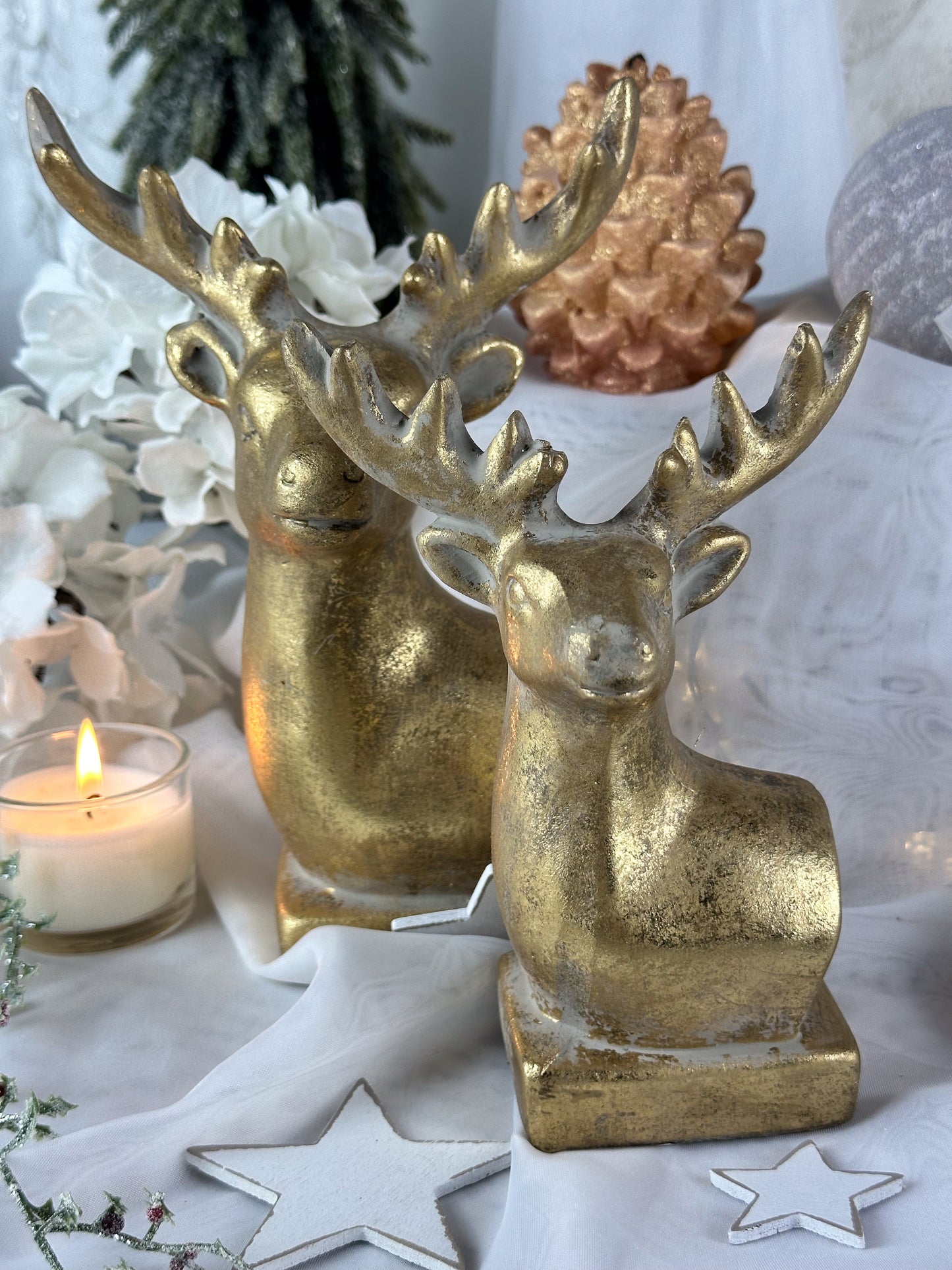 DEKOFIGUR HIRSCH GOLD GROß