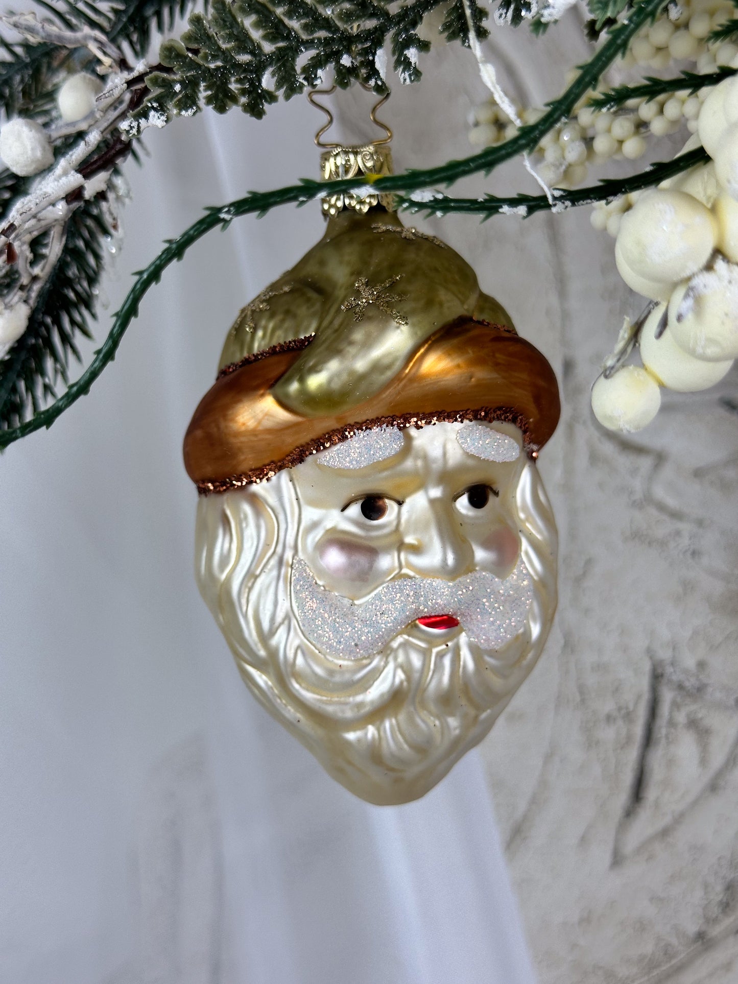 BAUMKUGEL WEIHNACHTSMANN GOLD