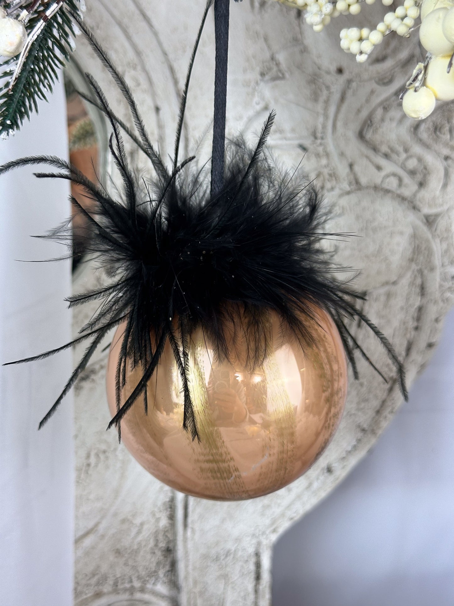 B-WARE BAUMKUGEL MIT FEDERN GOLD