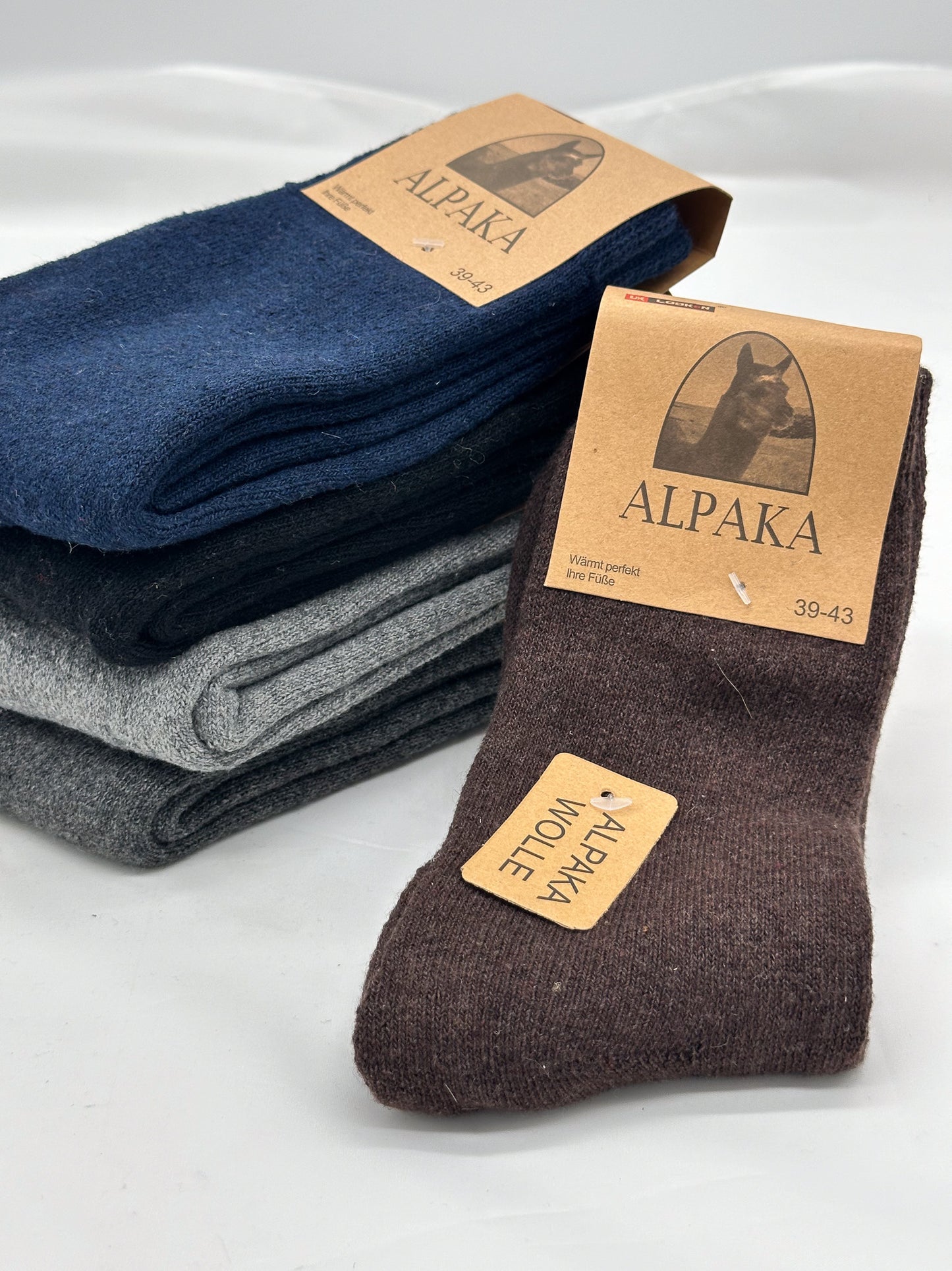 ALPAKA Socken glatt Damen & Herren