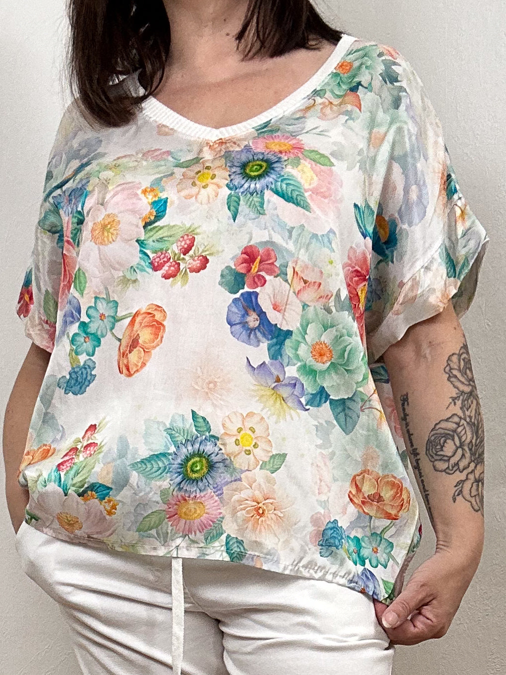 SOMMER SHIRT BLUSE ROSALIA GRÜN
