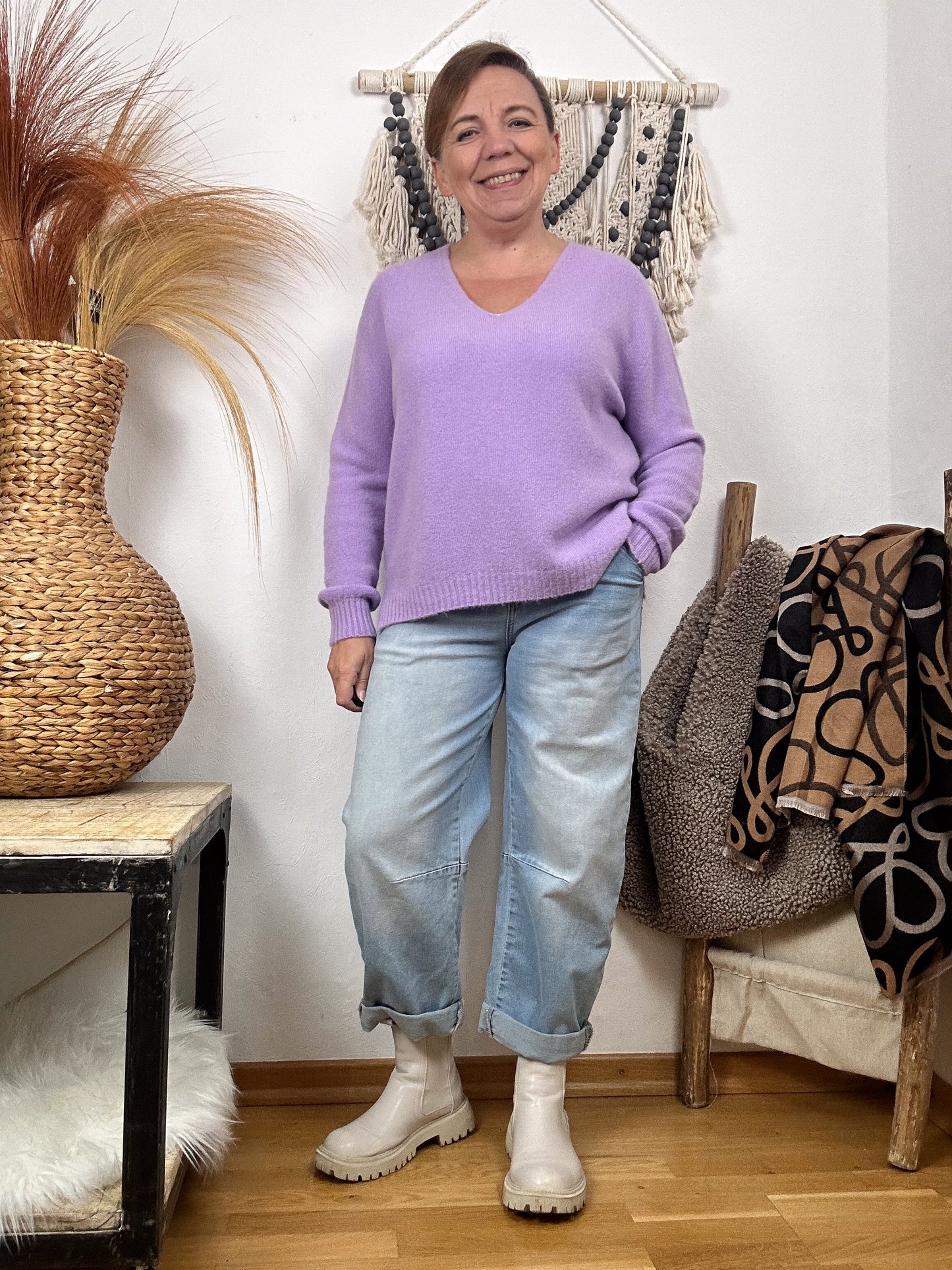 ALPAKA BASIC PULLOVER V-AUSSCHNITT