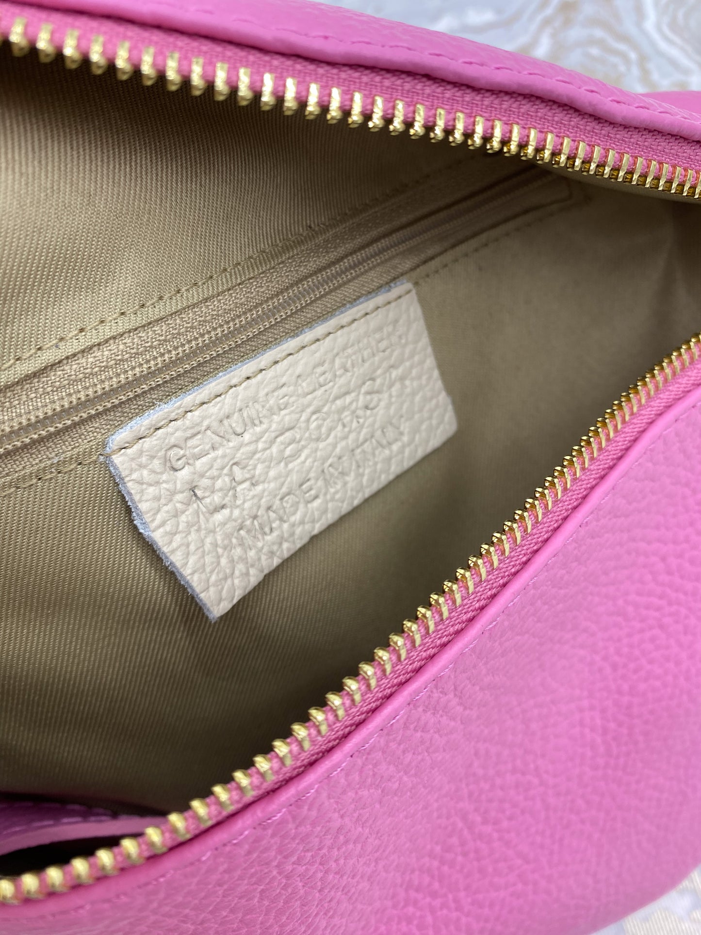 BORSE IN PELLE MEDIUM PLUS LEDER BAUCHTASCHE PINK