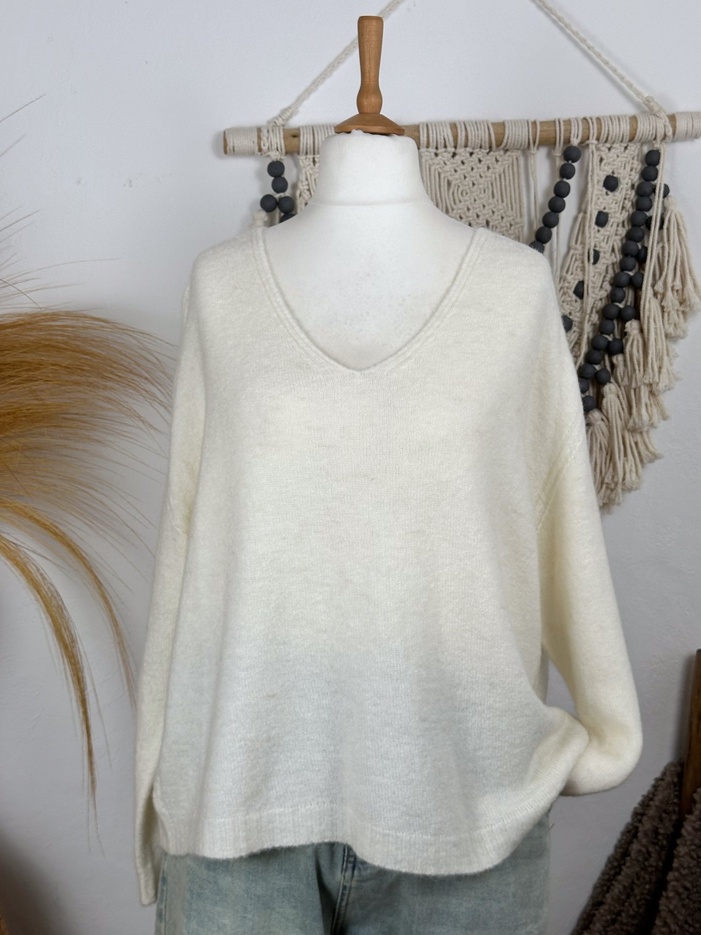 ALPAKA BASIC PULLOVER V-AUSSCHNITT