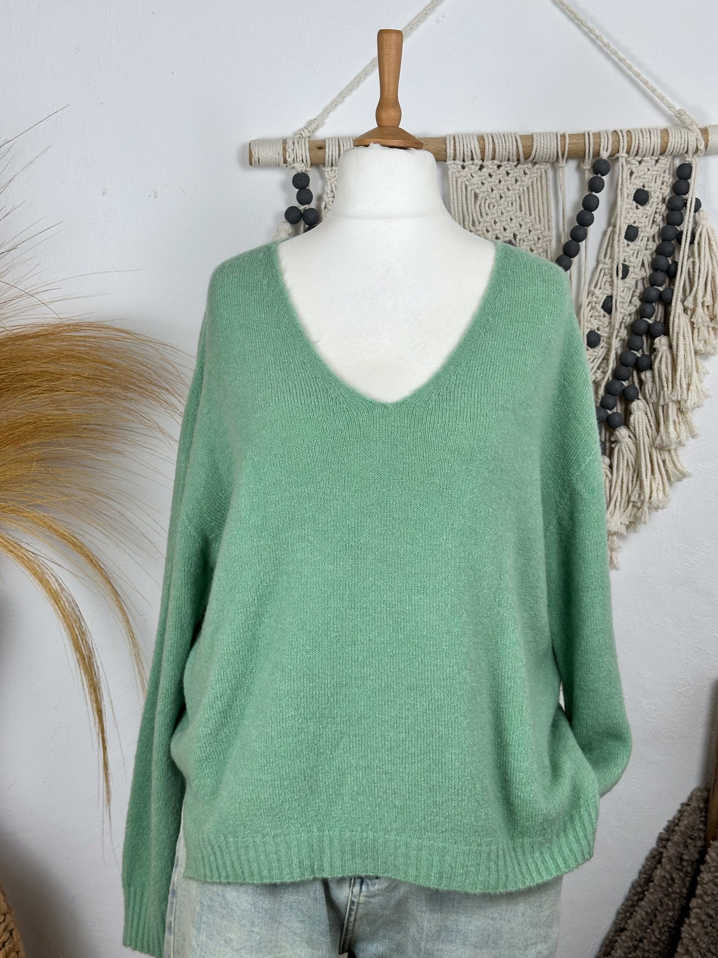 ALPAKA BASIC PULLOVER V-AUSSCHNITT