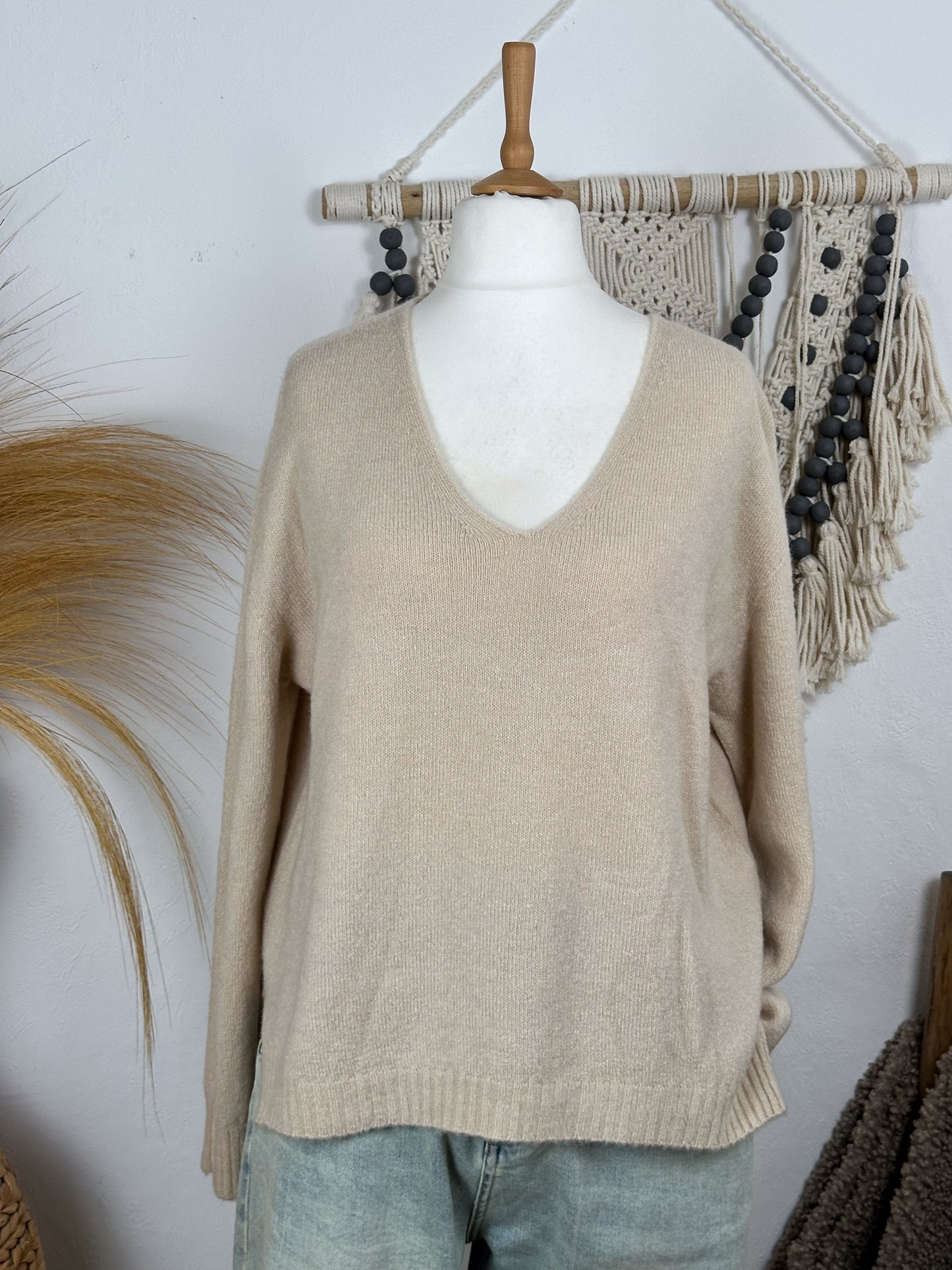 ALPAKA BASIC PULLOVER V-AUSSCHNITT
