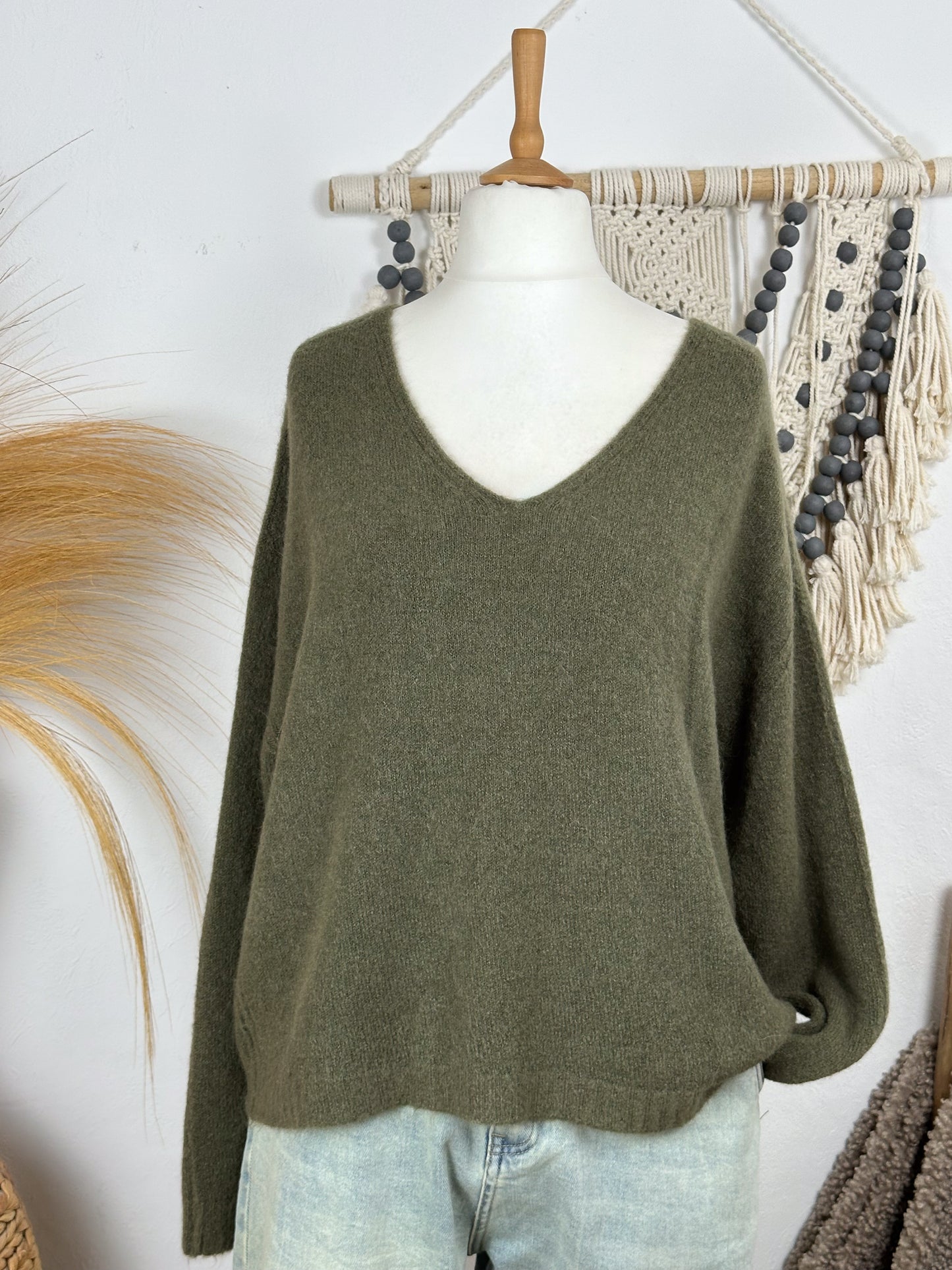 ALPAKA BASIC PULLOVER V-AUSSCHNITT