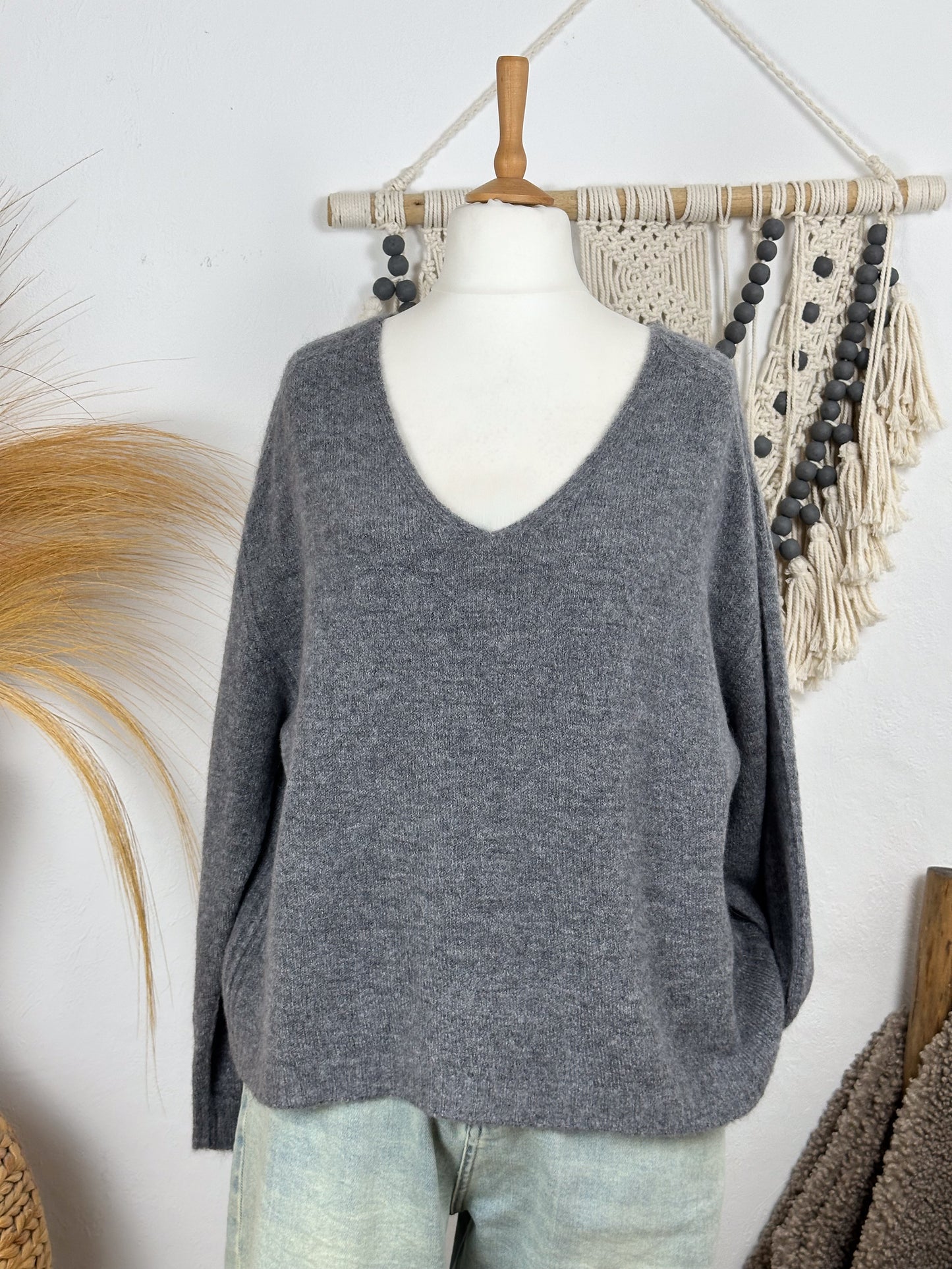 ALPAKA BASIC PULLOVER V-AUSSCHNITT