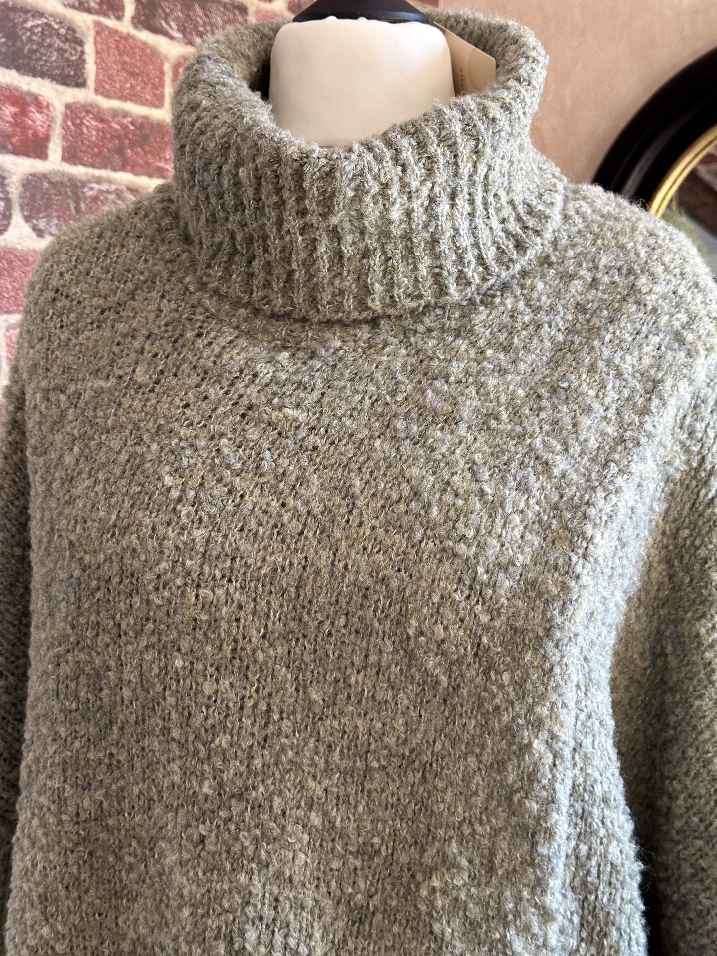 STRICKPULLOVER JONA OLIVGRÜN