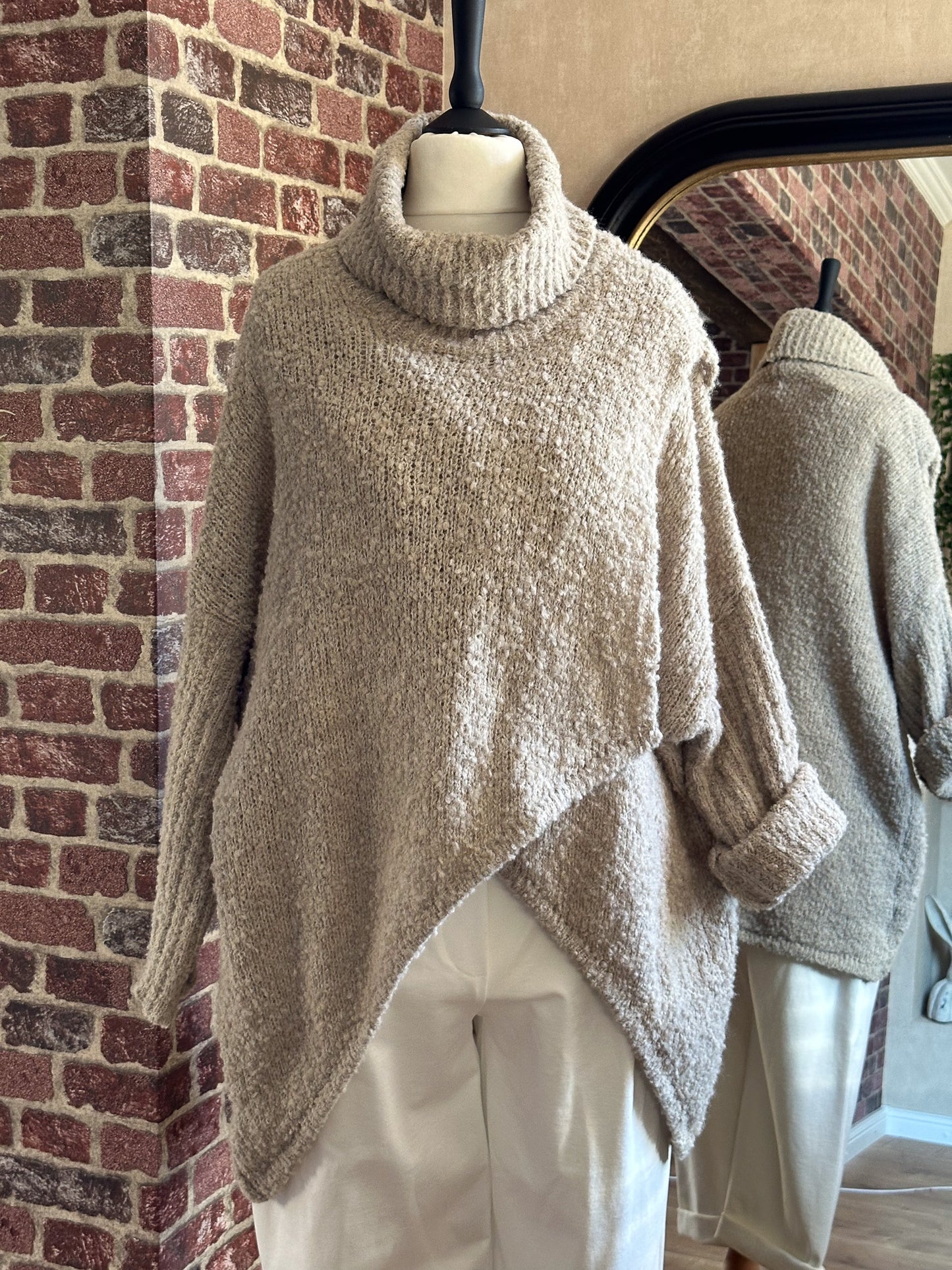 STRICKPULLOVER JONA TAUPE