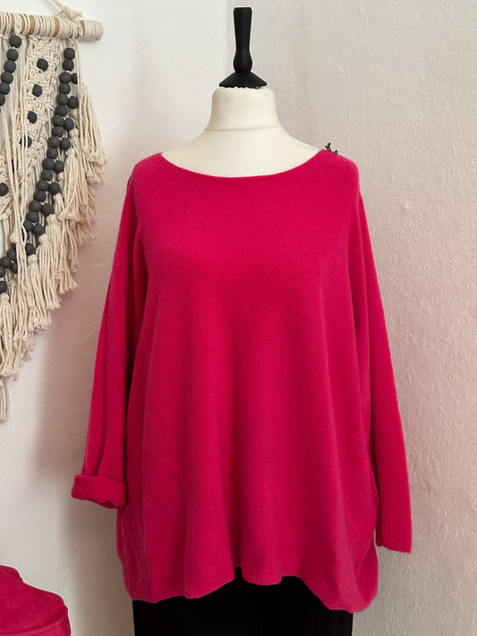 OVERSIZE BASIC PULLOVER PINK