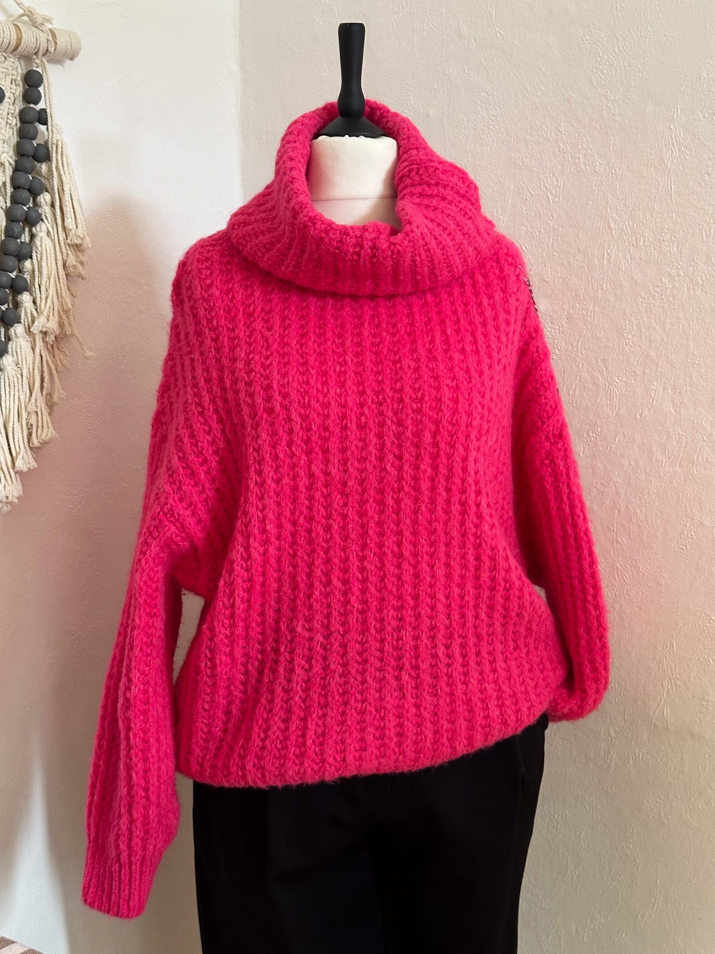 5People!S ROLLKRAGEN PULLOVER LAILA PINK