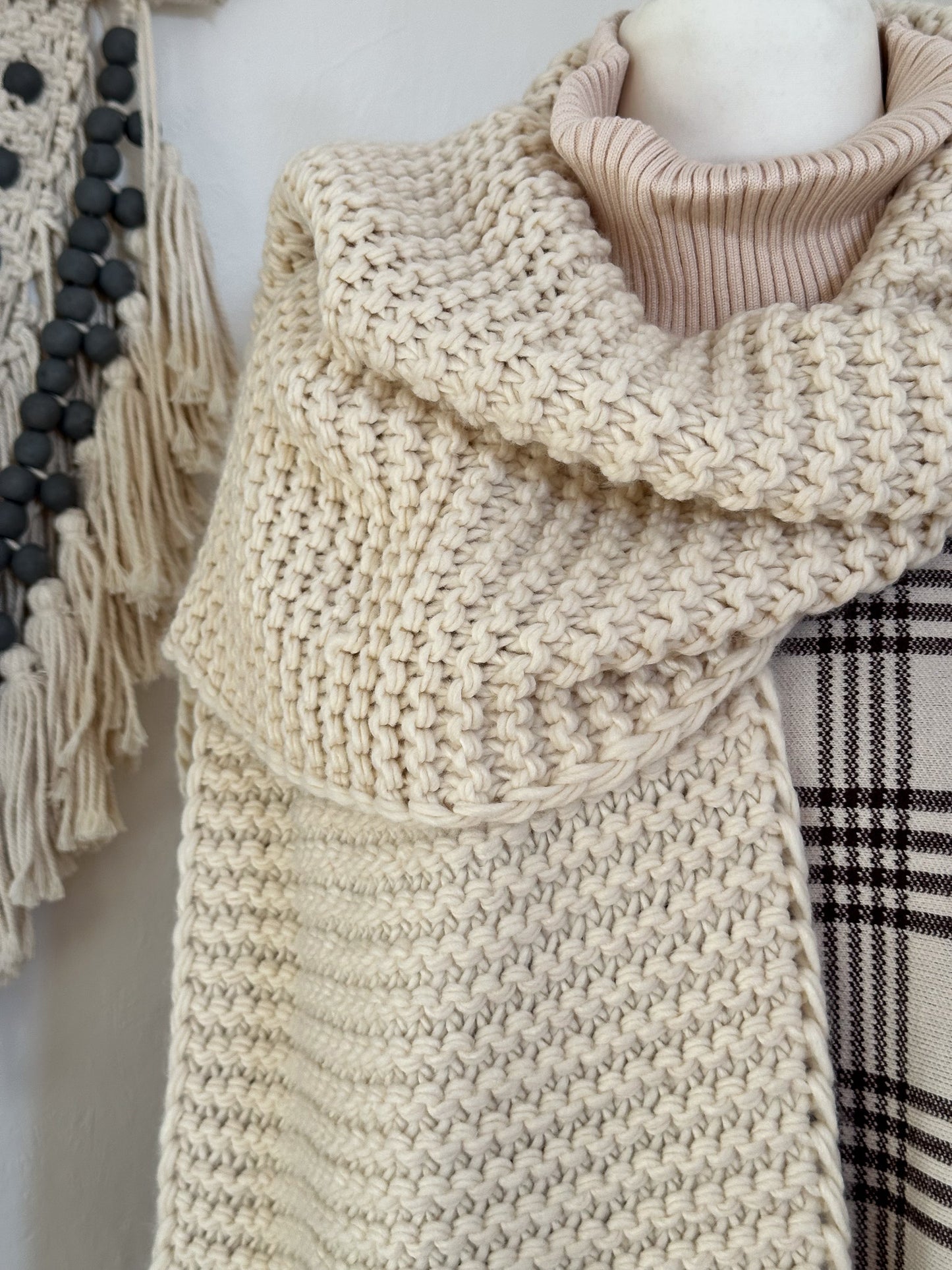 XXL SCHAL GROBSTRICK