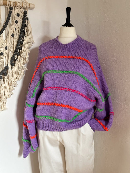 MIONI OVERSIZE PULLOVER STRIPES