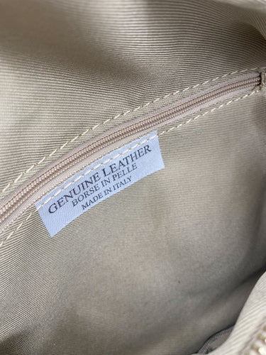 BORSE IN PELLE MEDIUM LEDER BAUCHTASCHE TAUPE DUNKEL