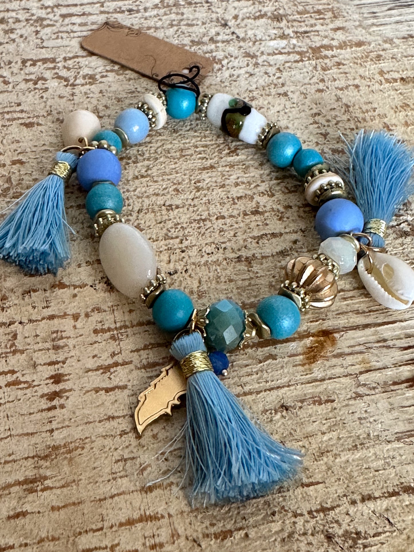 BOHO ARMBAND BLAU