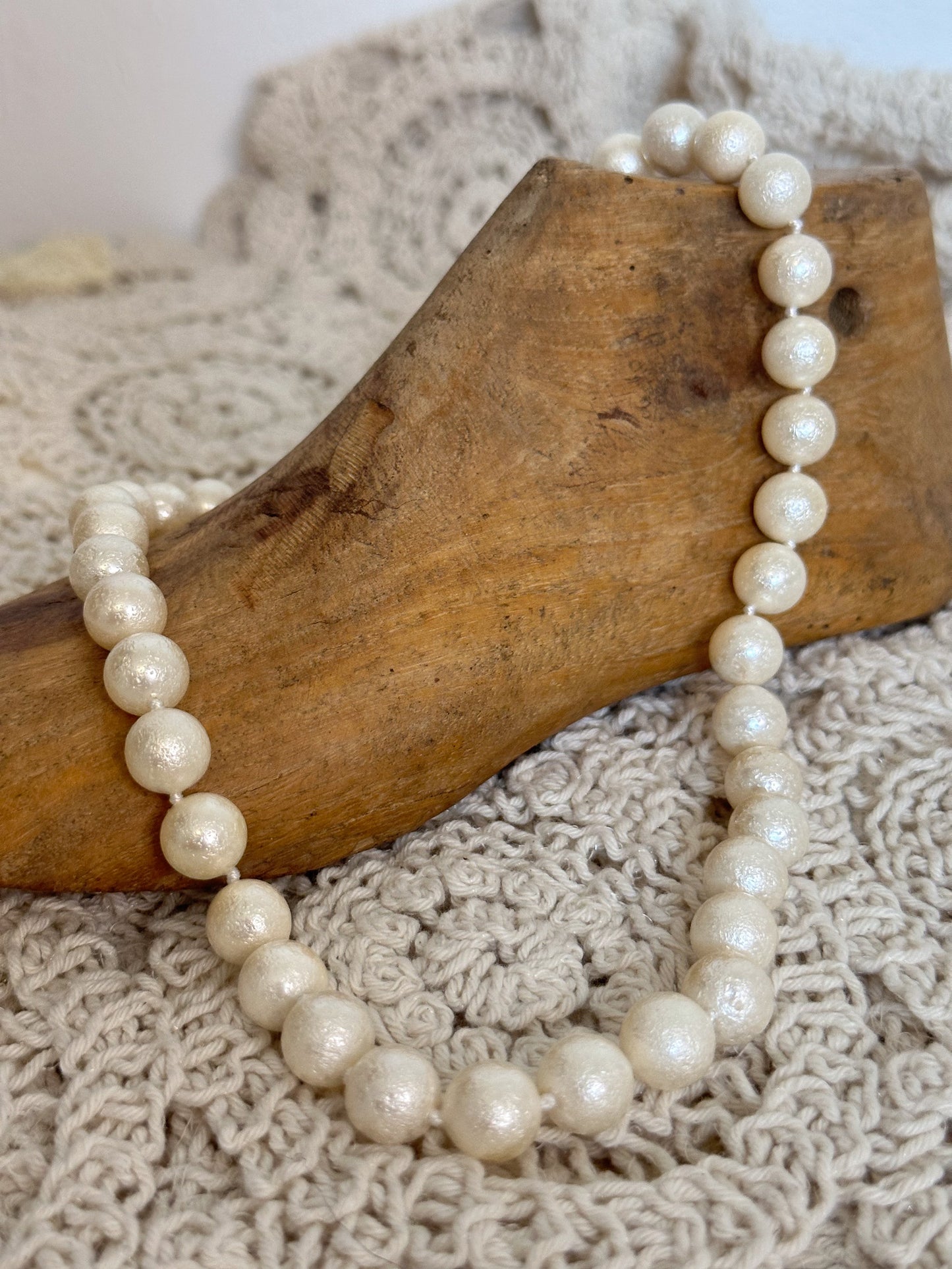 PERLEN KETTE CHAMPAGNER Ø10mm