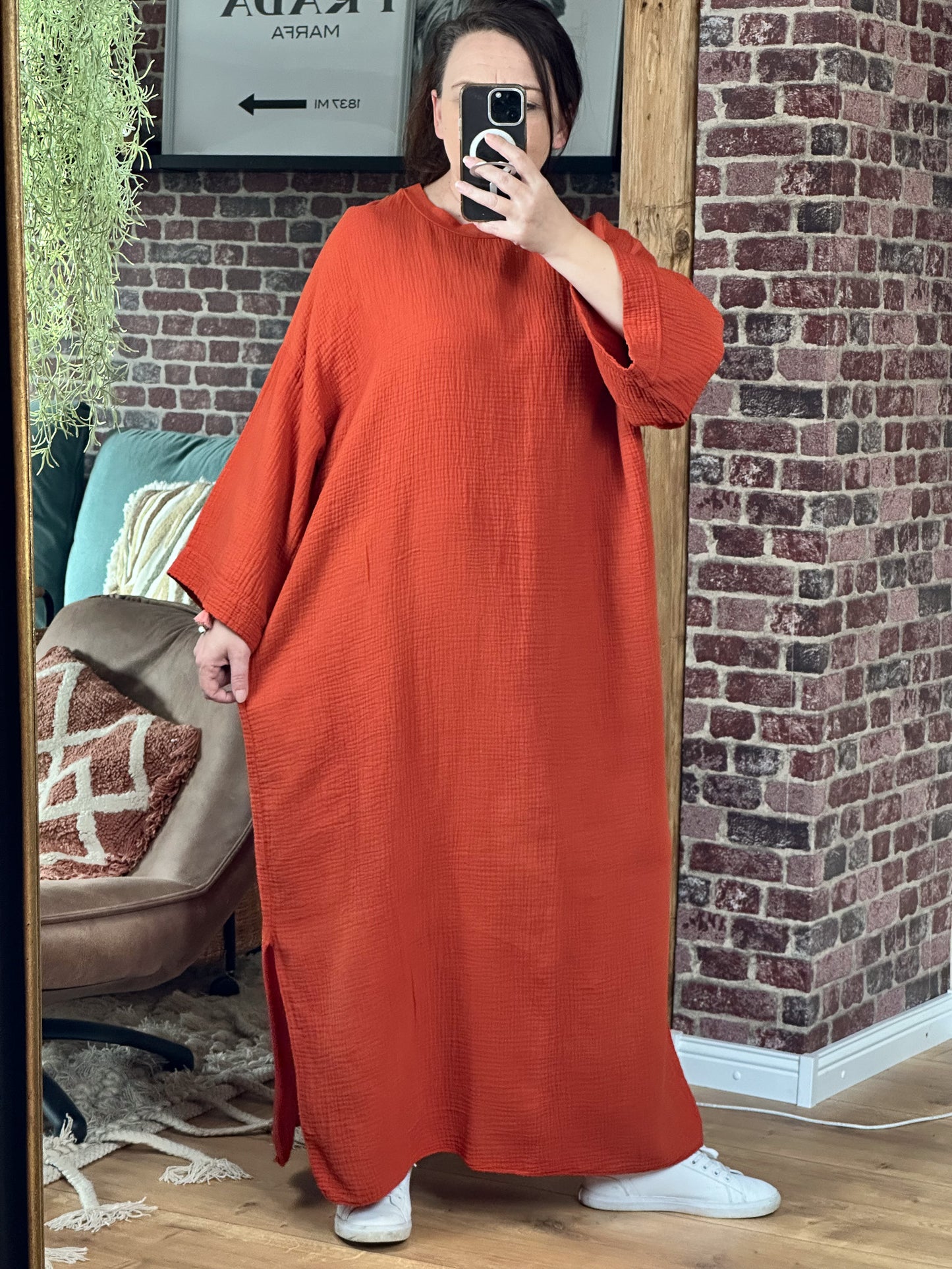 MUSSELIN MAXIKLEID LILE CONIAQ