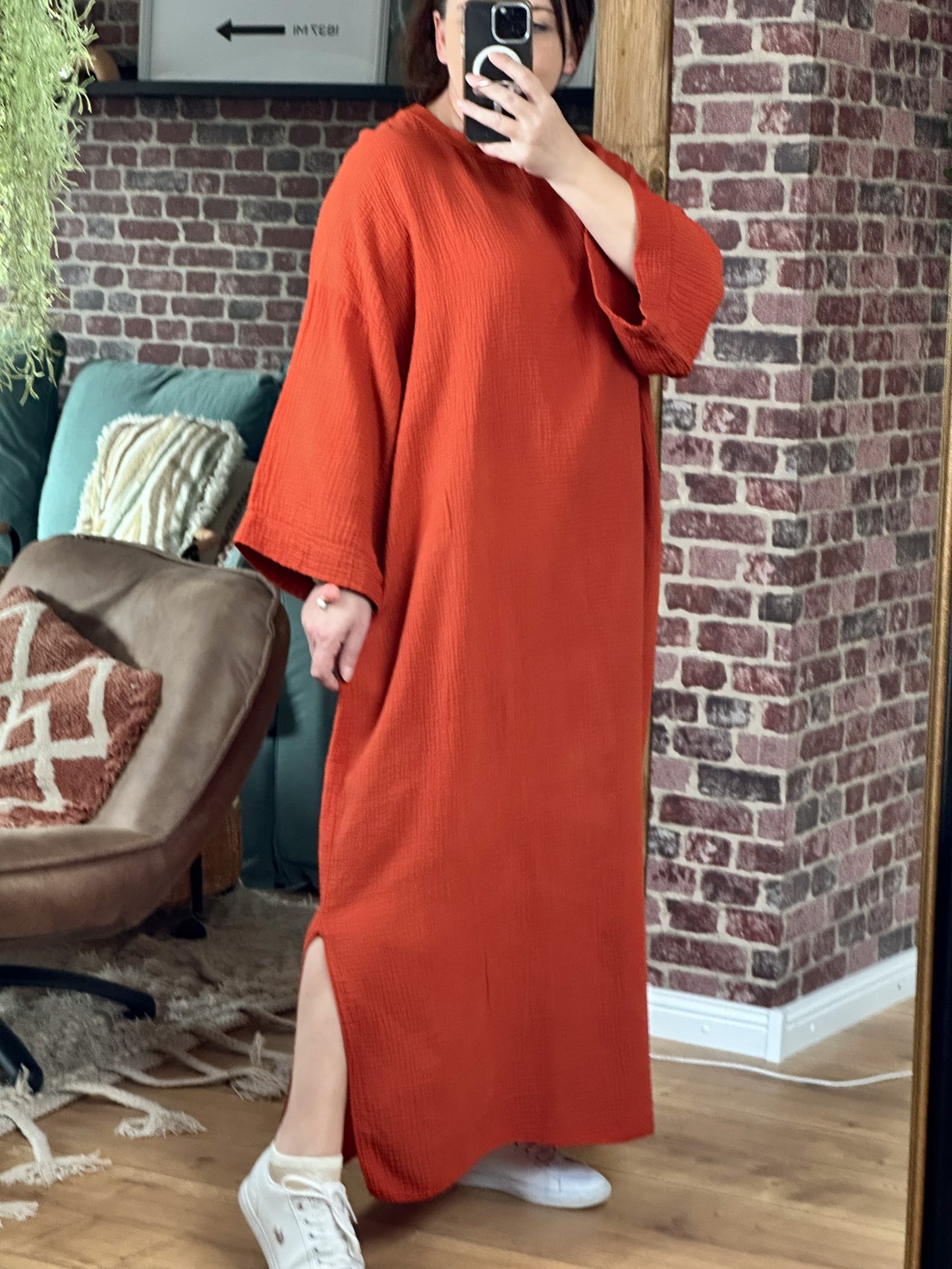 MUSSELIN MAXIKLEID LILE CONIAQ
