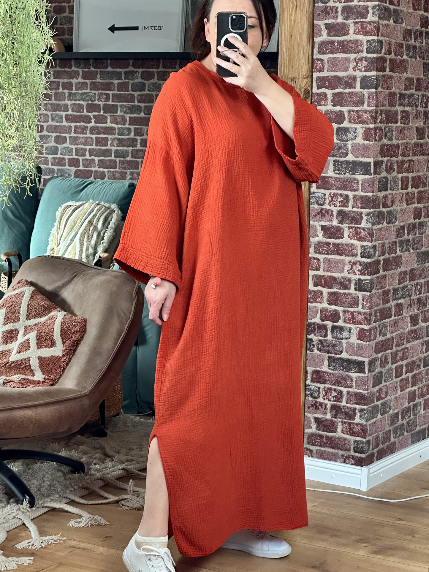 MUSSELIN MAXIKLEID LILE CONIAQ