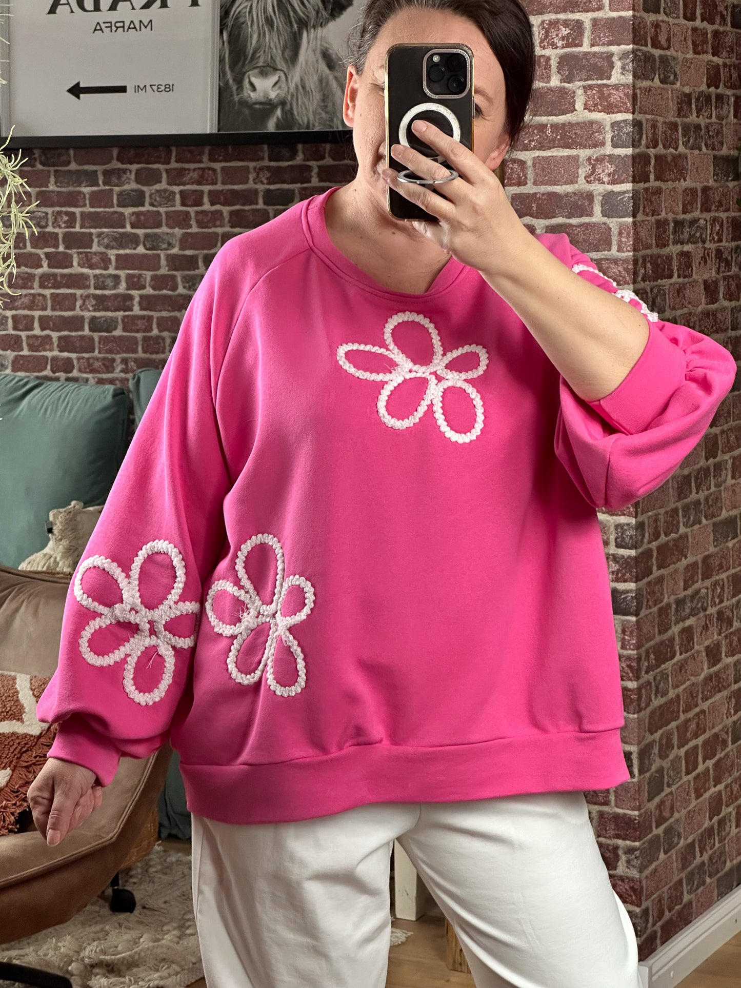 OVERSIZE SWEATSHIRT VALESKA PINK