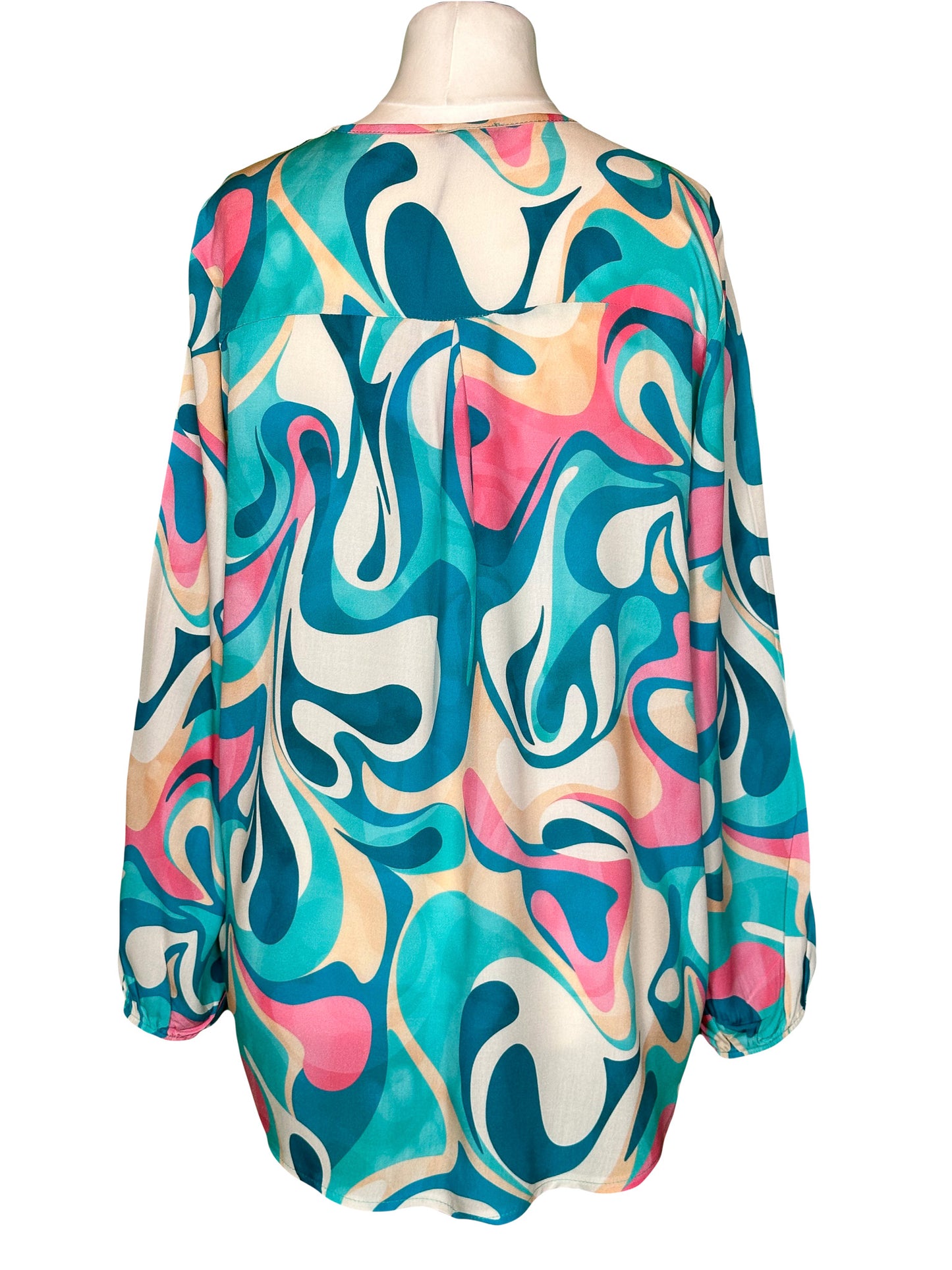 BLUSE LANGARM VALERIA TÜRKIS