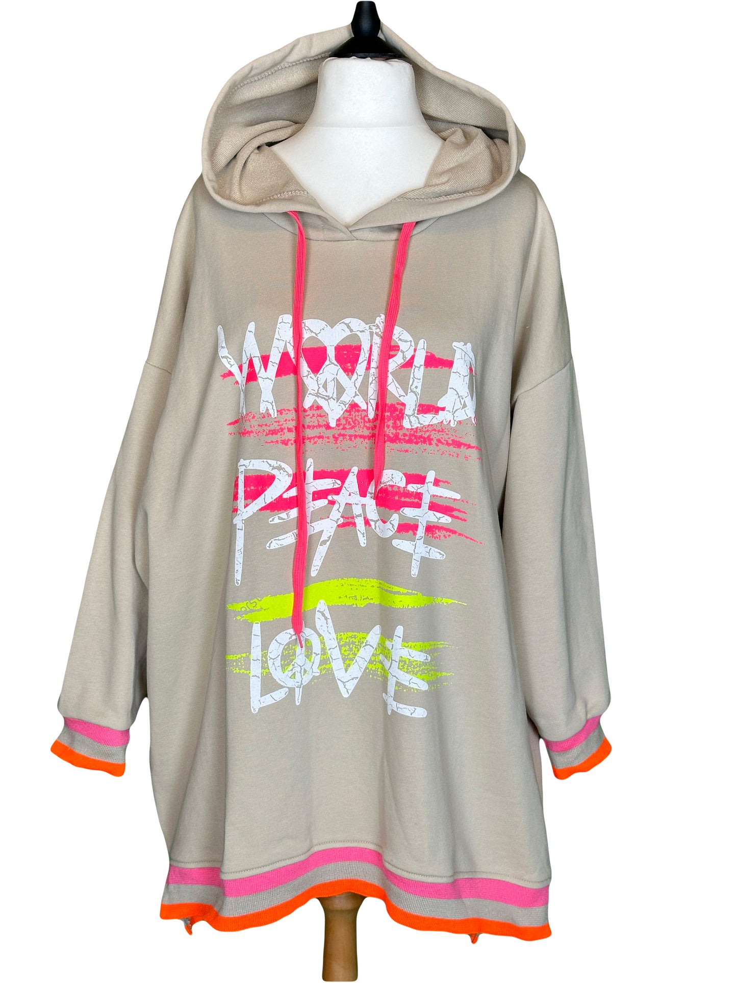 HOODIE PEACE BEIGE