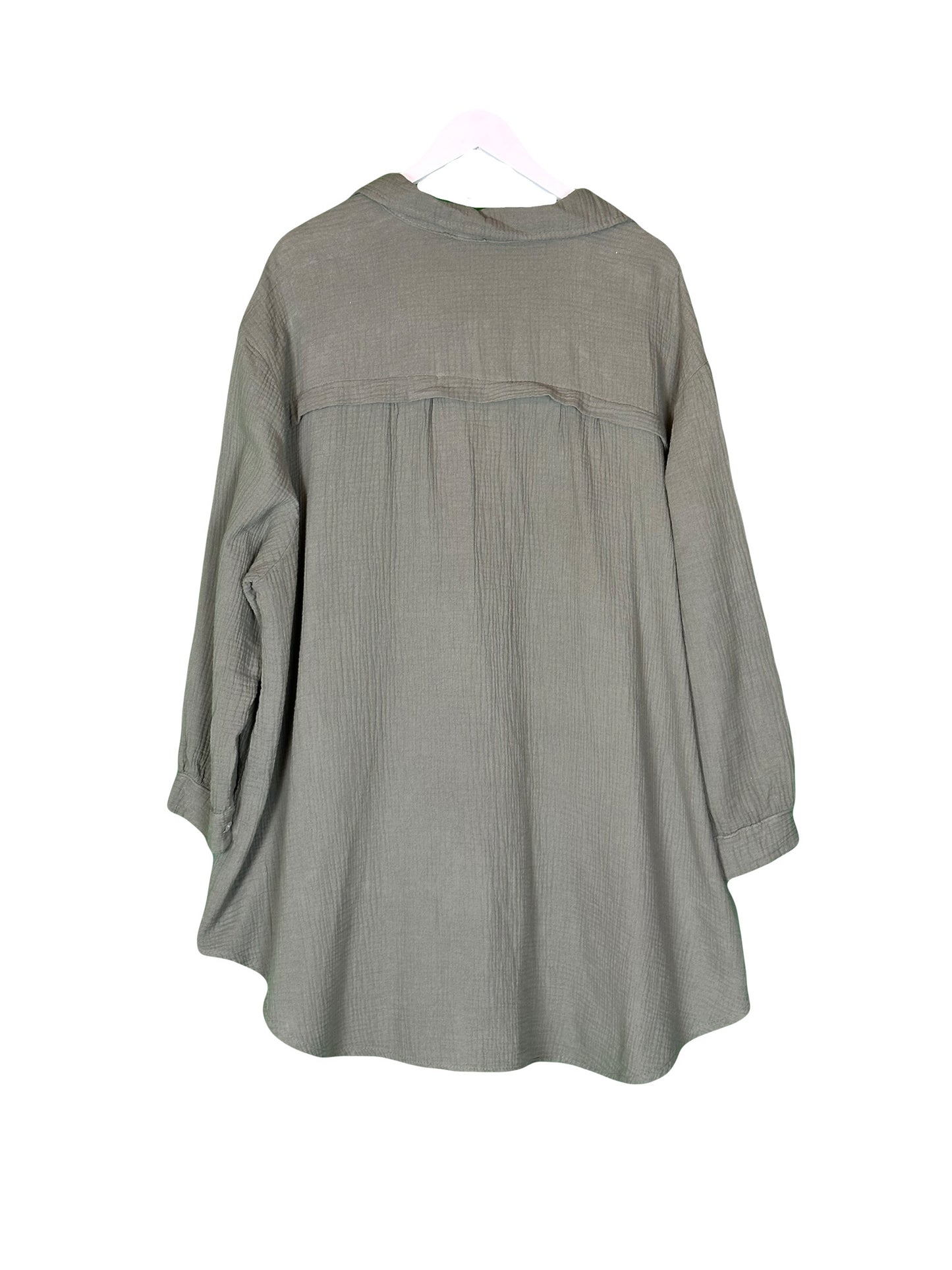 MUSSELIN ULTRA OVERSIZE BLUSE LONG versch. Farben