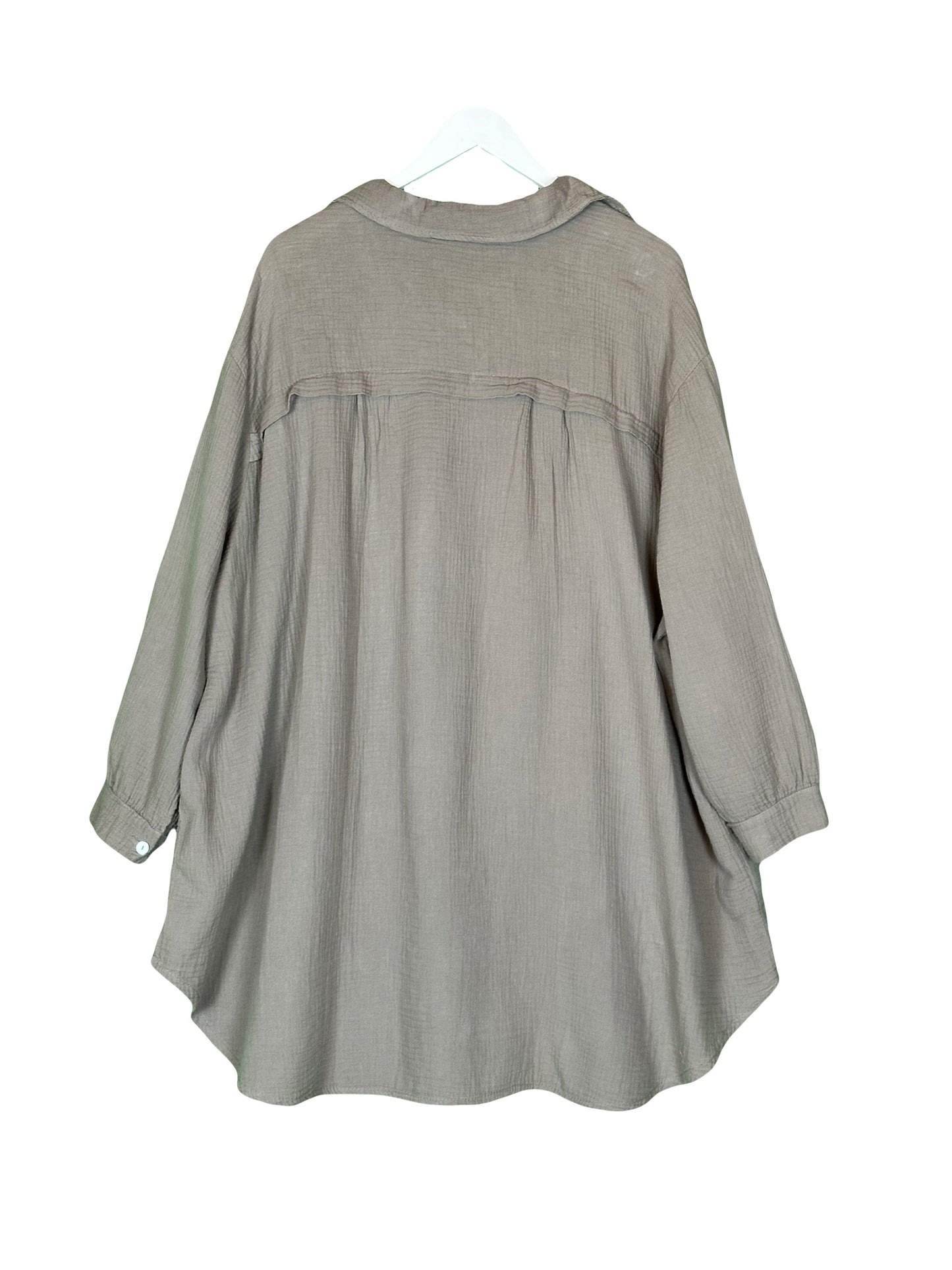 MUSSELIN ULTRA OVERSIZE BLUSE LONG versch. Farben