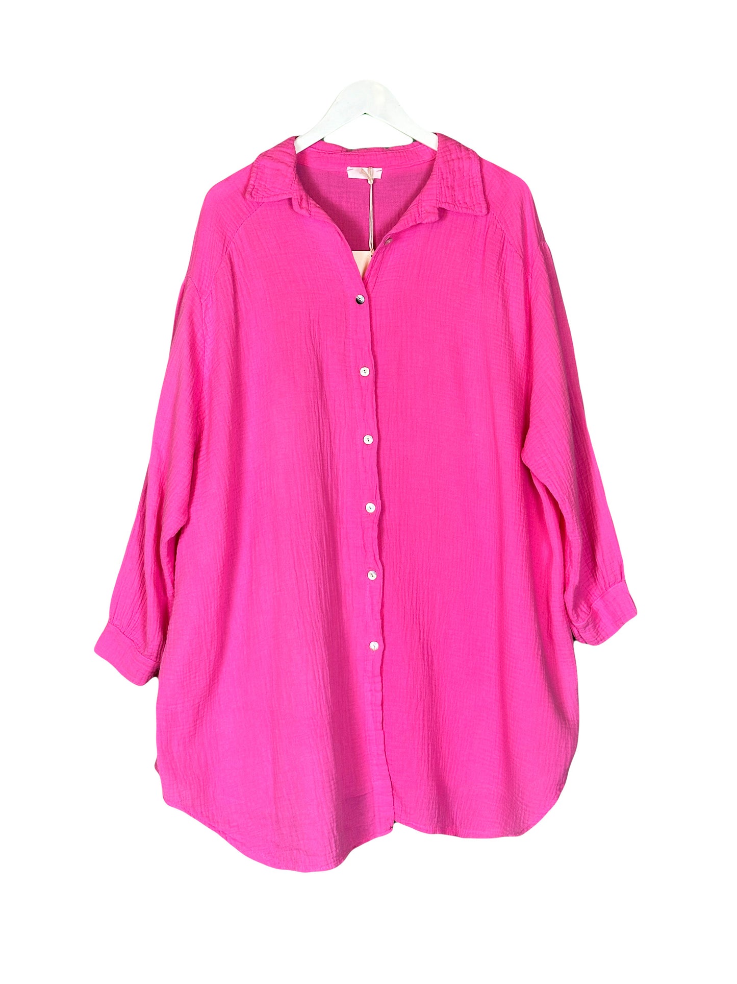 MUSSELIN ULTRA OVERSIZE BLUSE LONG versch. Farben