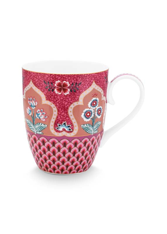 PIP STUDIO BECHER LARGE FLOWER FESTIVAL DARK PINK