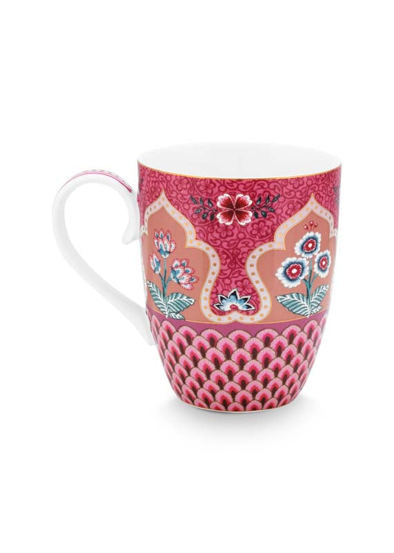 PIP STUDIO BECHER LARGE FLOWER FESTIVAL DARK PINK