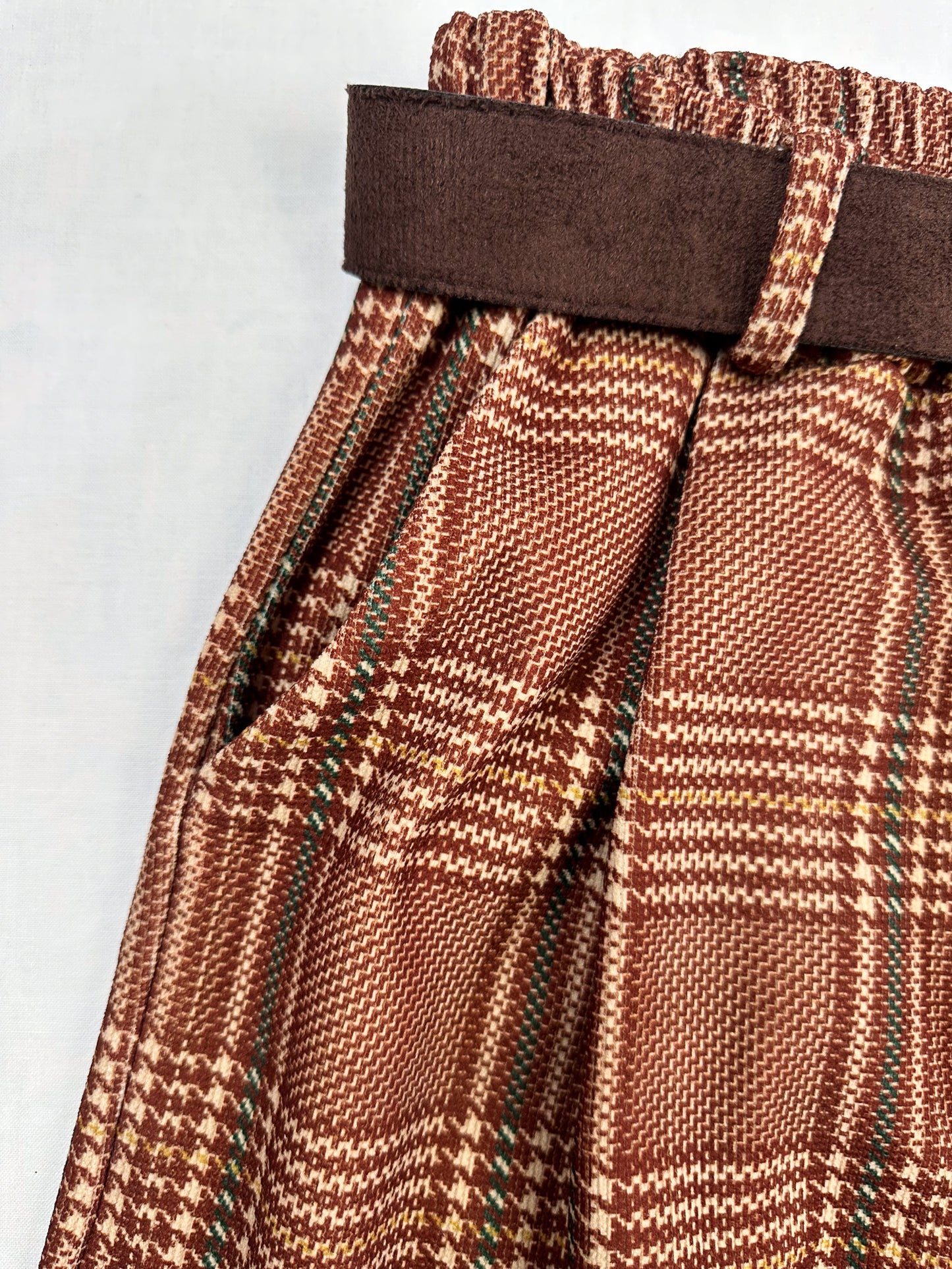 WEITE HOSE KARIERT ROST