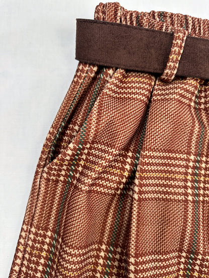 WEITE HOSE KARIERT ROST