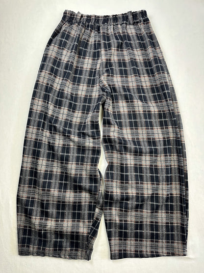 BALLONHOSE kariert Blau