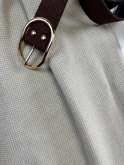 WEITE HOSE FEIN KARIERT BEIGE XUNA