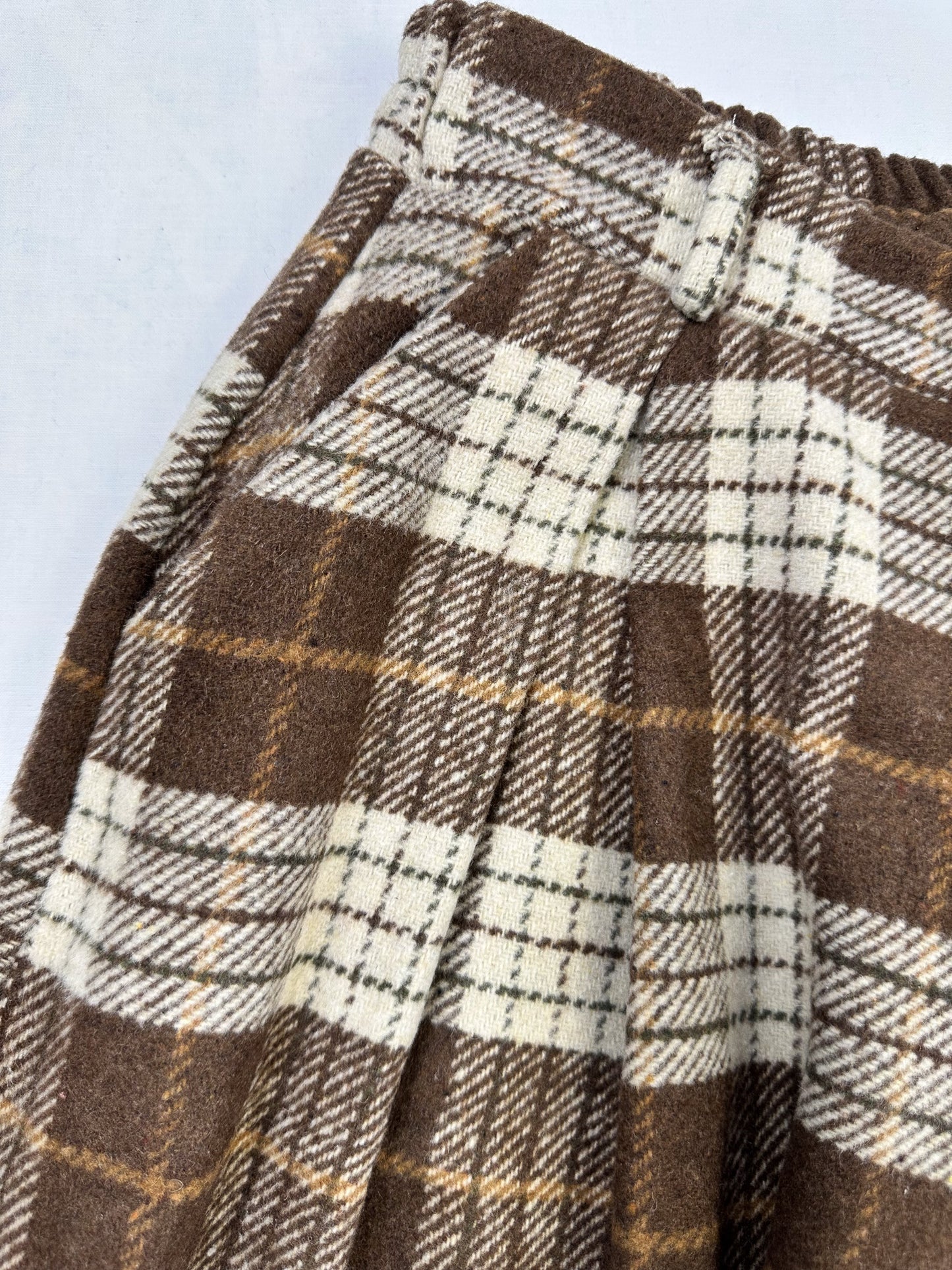 PALAZZO HOSE große Karos Braun