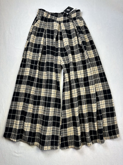 PALAZZO HOSE große Karos Schwarz