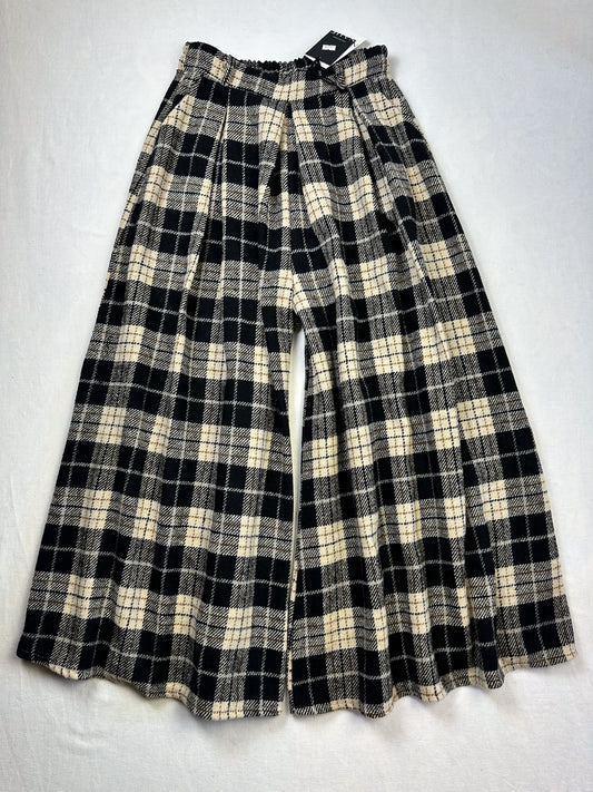 PALAZZO HOSE große Karos Schwarz