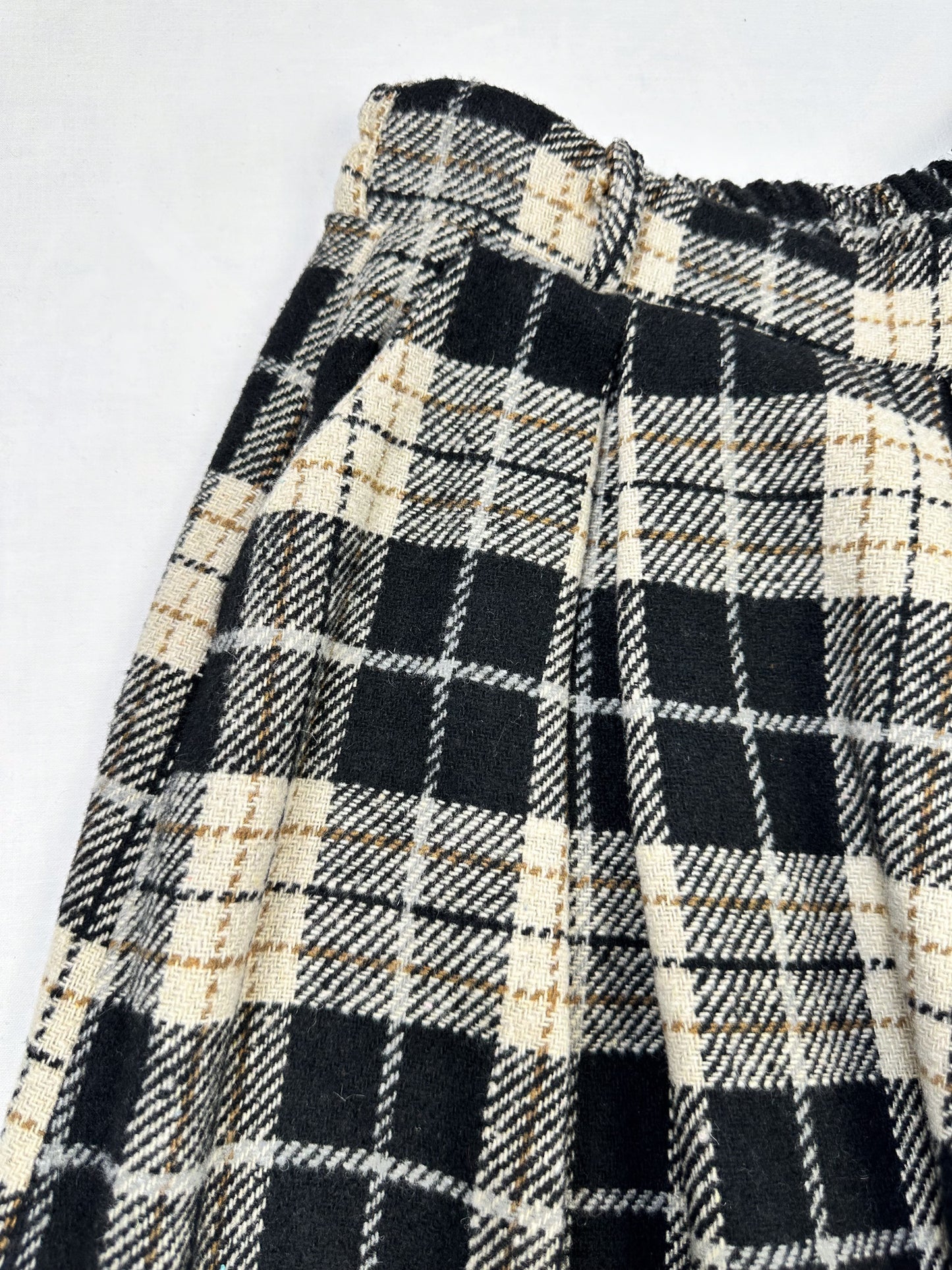 PALAZZO HOSE große Karos Schwarz