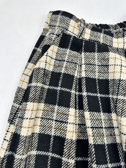 PALAZZO HOSE große Karos Schwarz