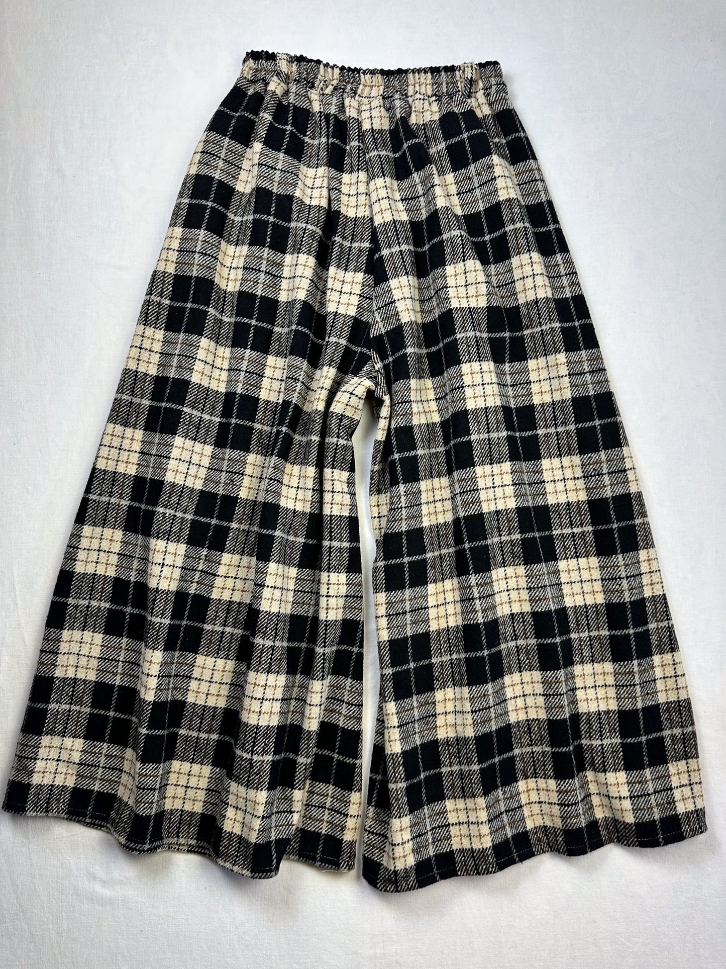 PALAZZO HOSE große Karos Schwarz